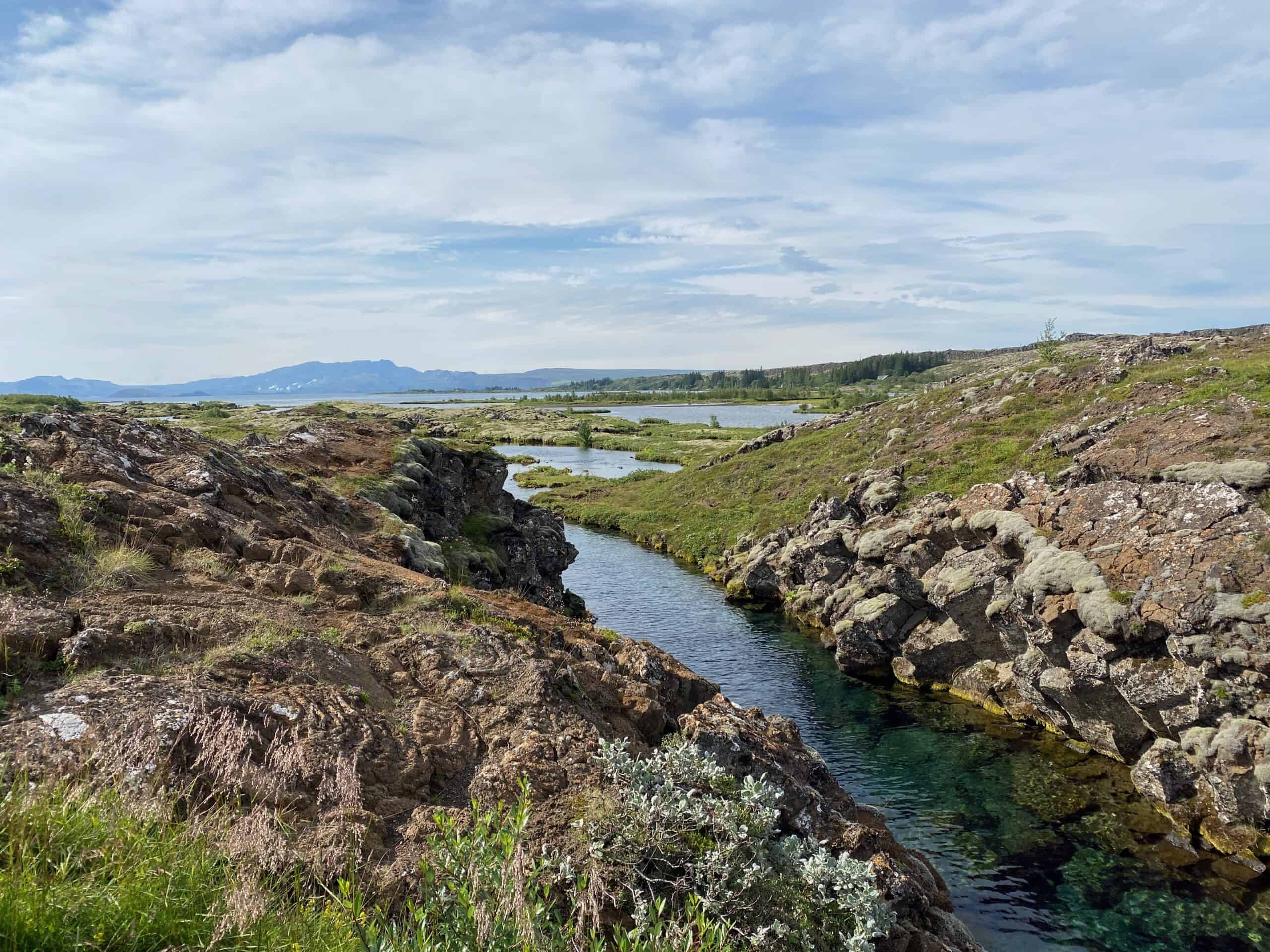 The Silfra fissure in Iceland