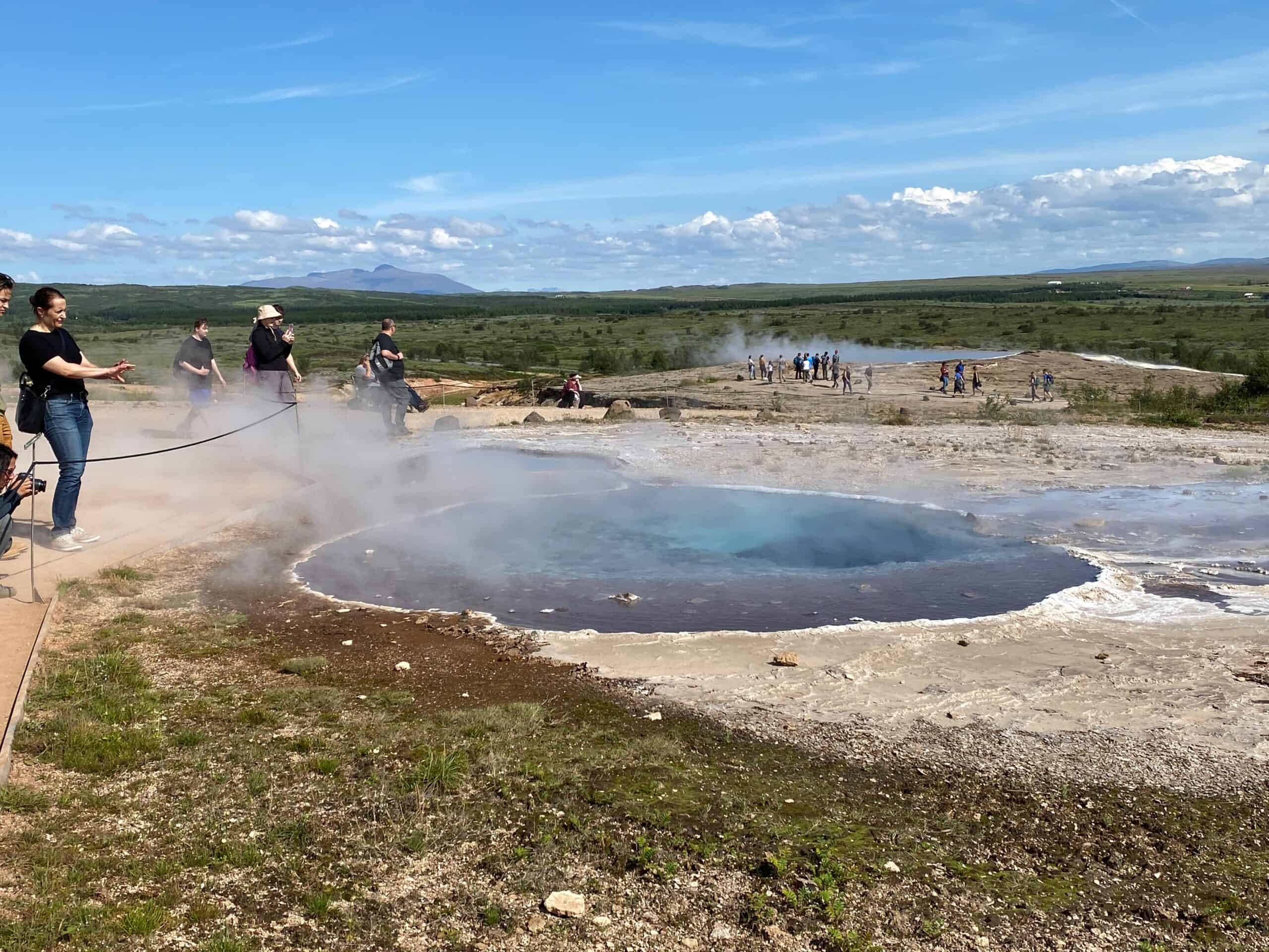 Hot springs at Geysir Centre