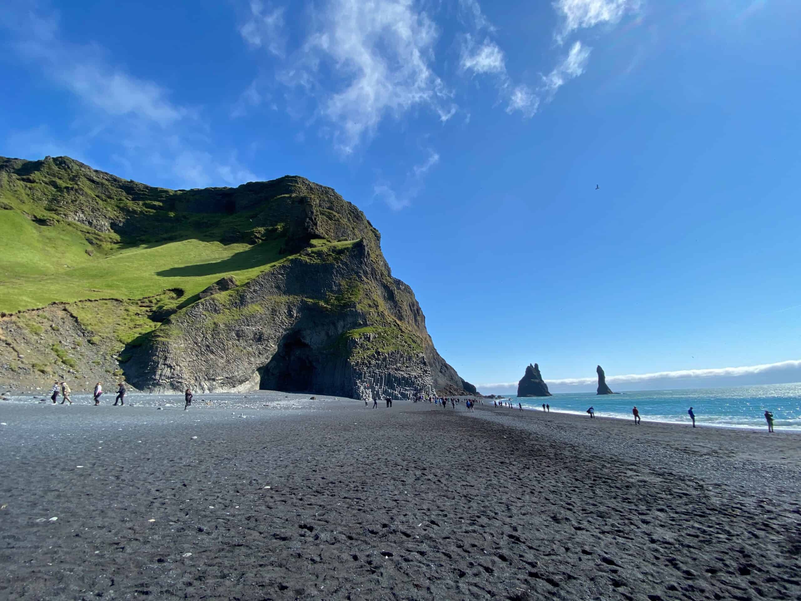 The basalt columns on Reynisfjara beach - such beautiful sites that make Iceland worth visiting