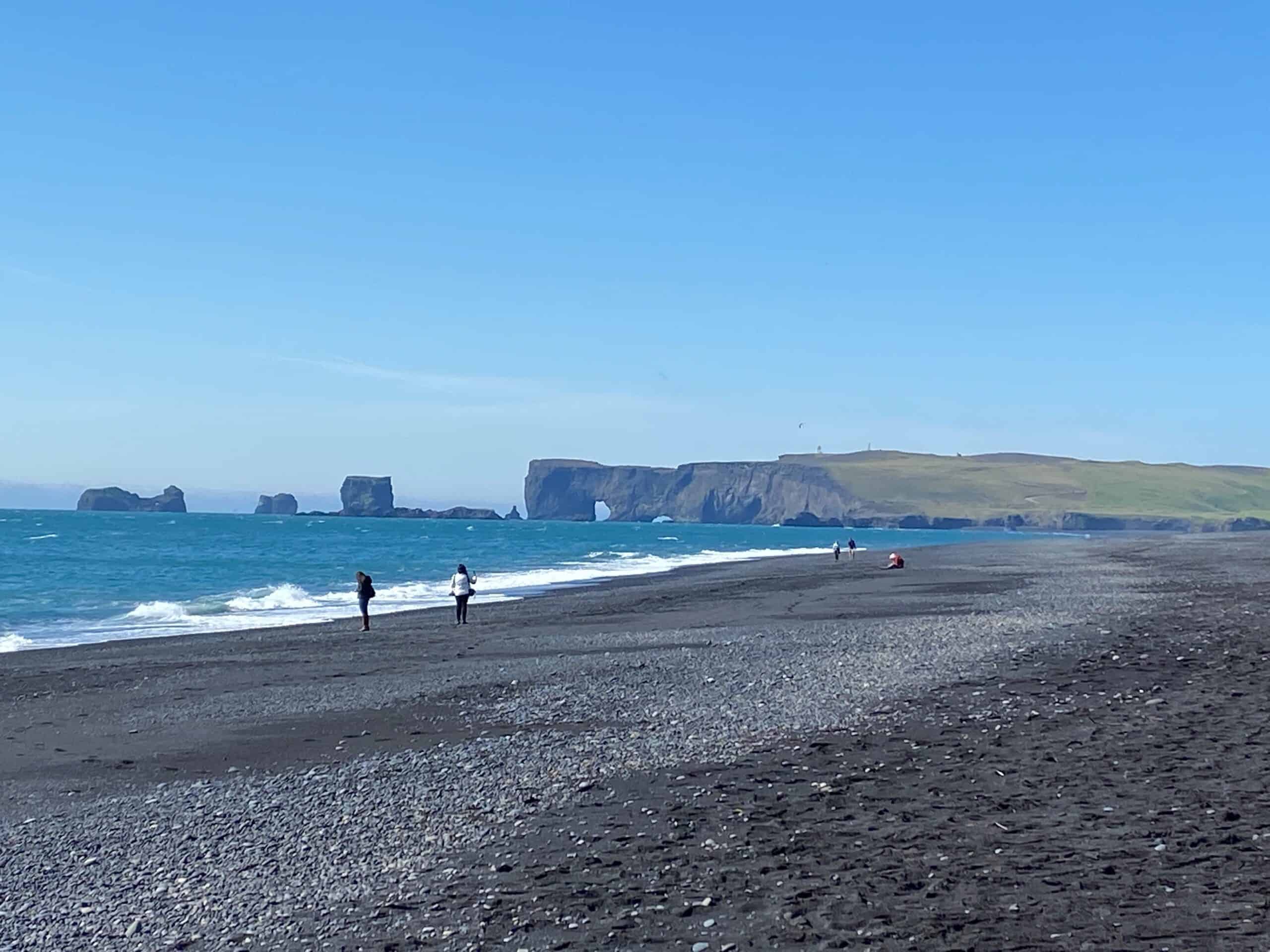 The black sand of Reynisfjara Beach