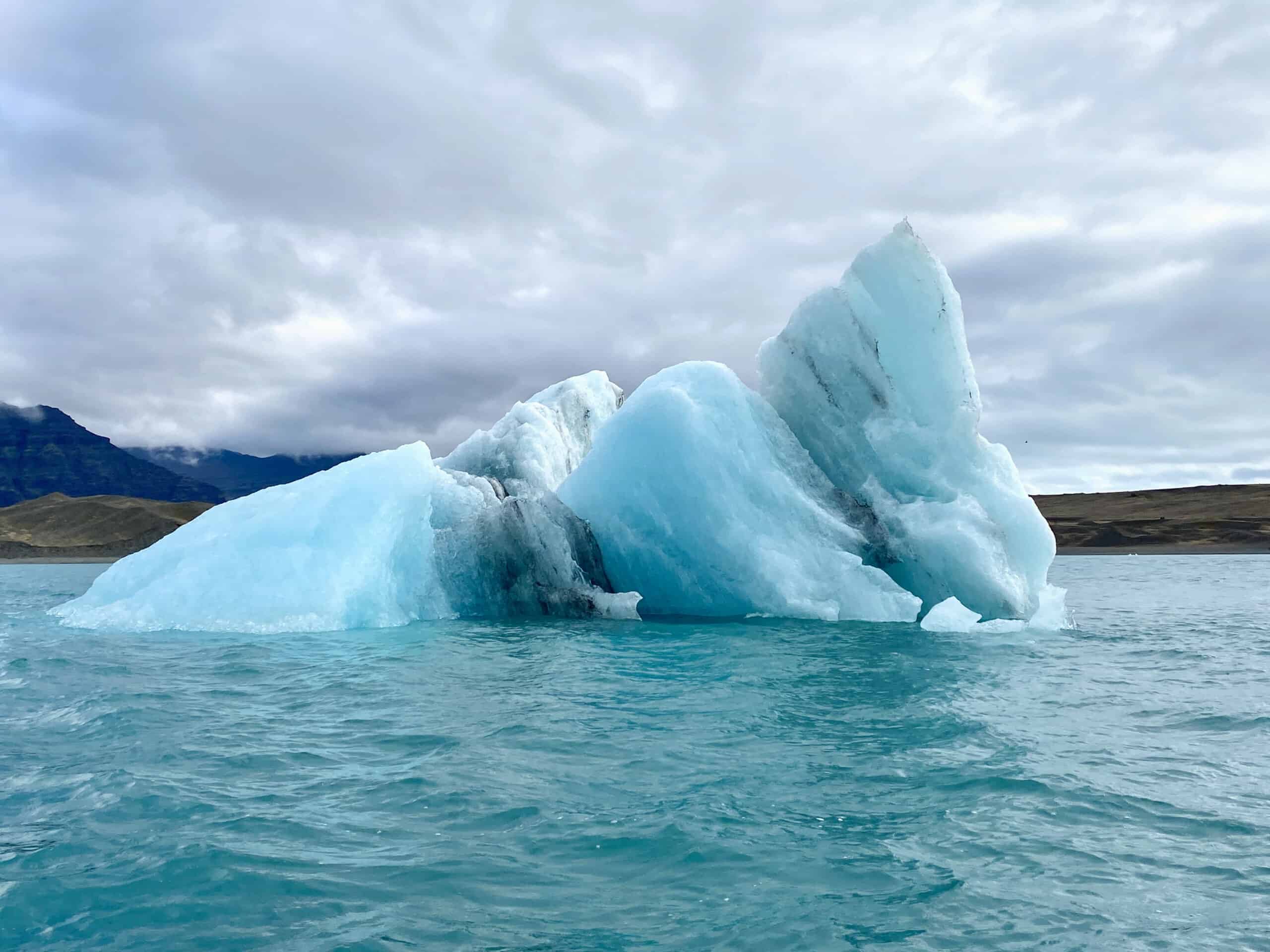 Iceberg in the glacier lagoon