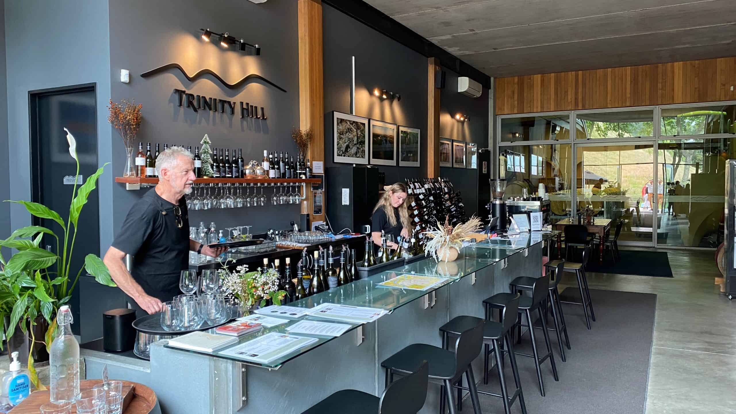 The wine bar at Trinty Hill