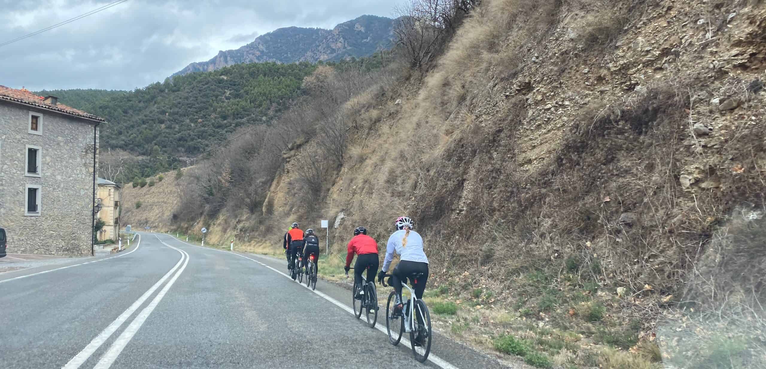Bike riding in the Pyrenees Mountains