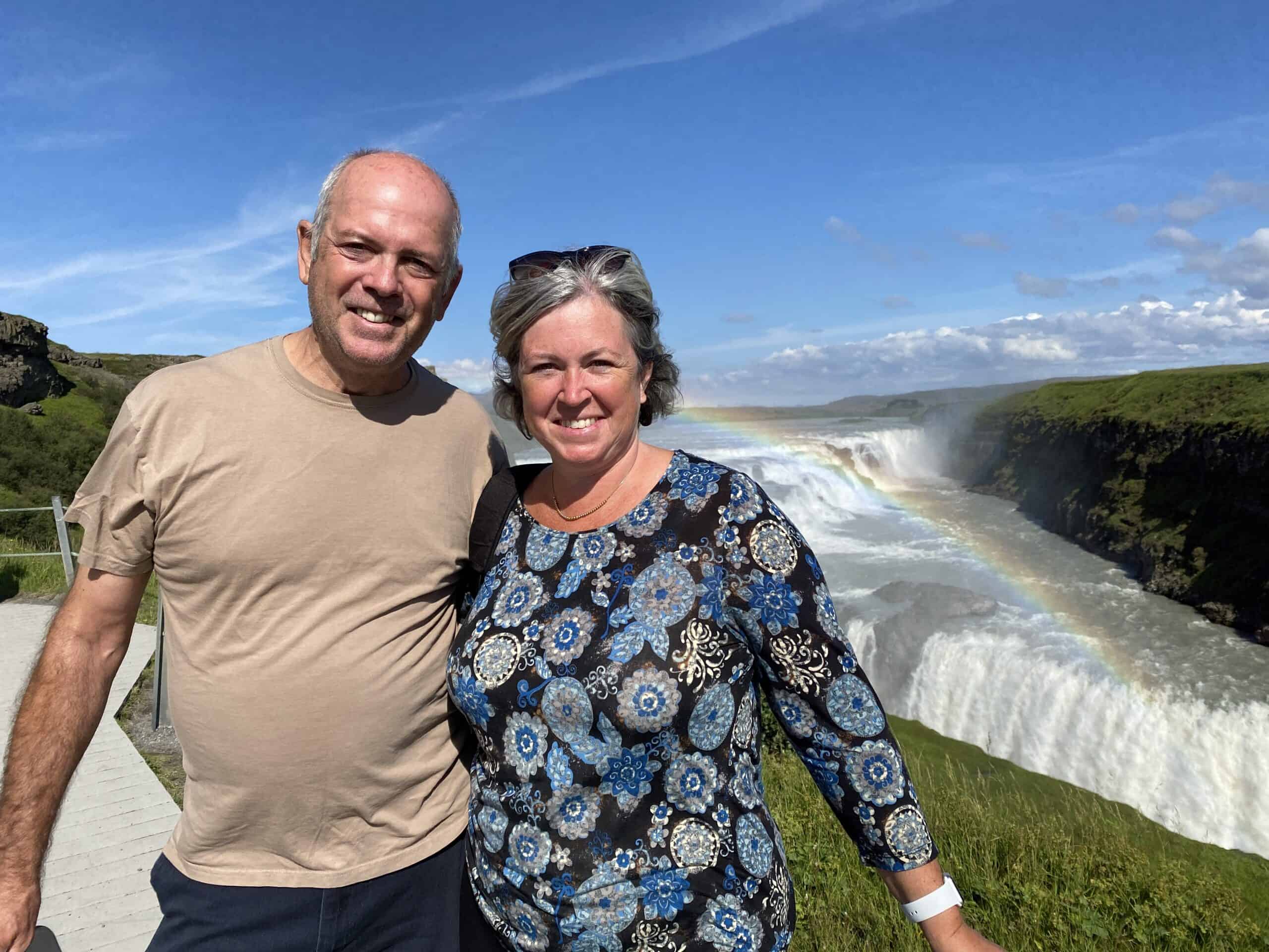 Our picture in front of Gulfoss