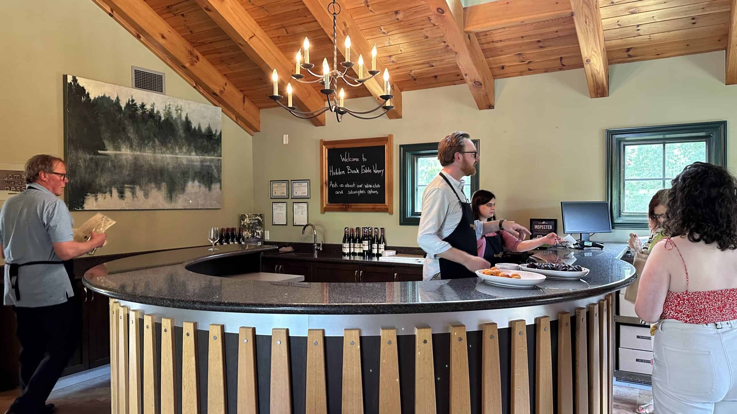 Hidden Bench inside tasting bar