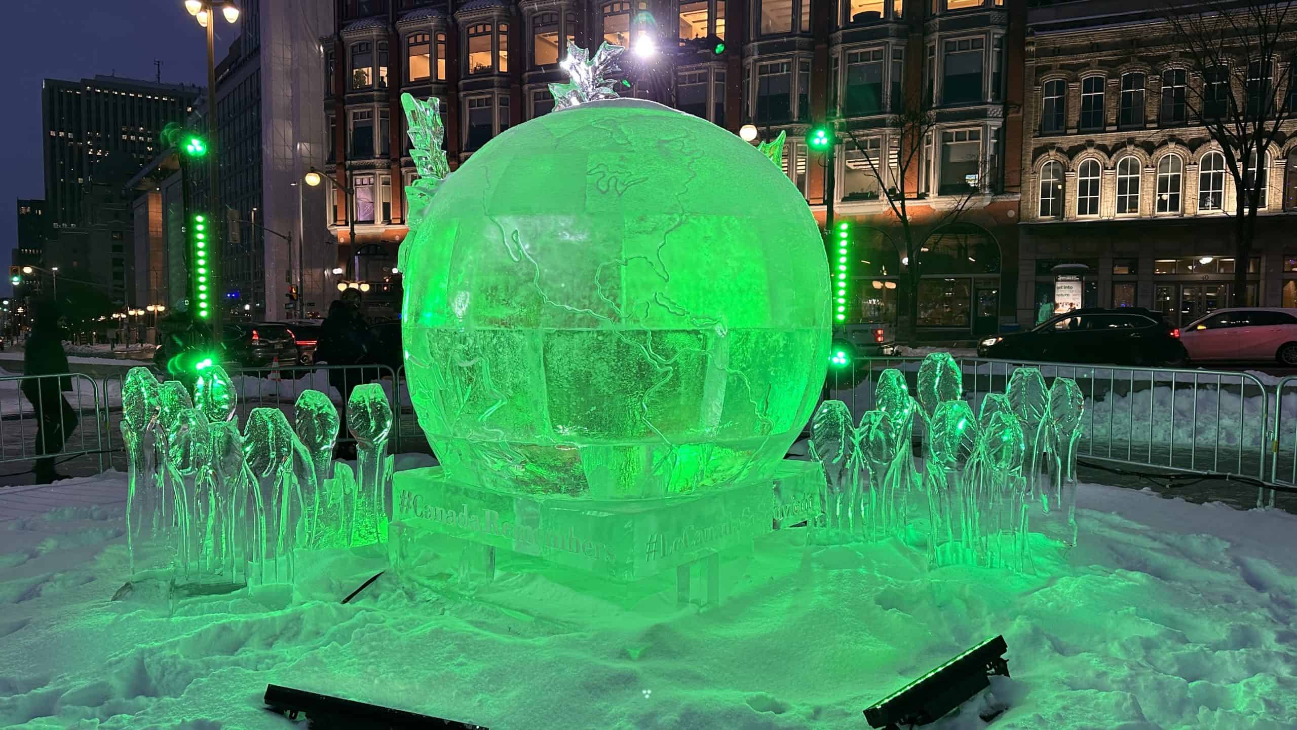 Ice sculpture for Winterlude