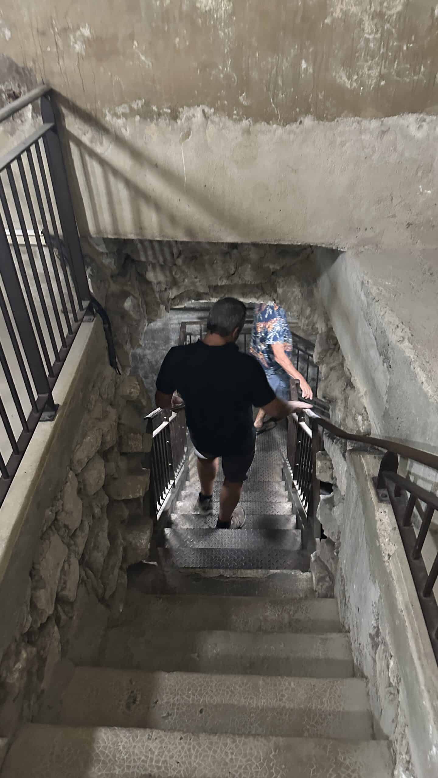 Stairs down to the tunnels