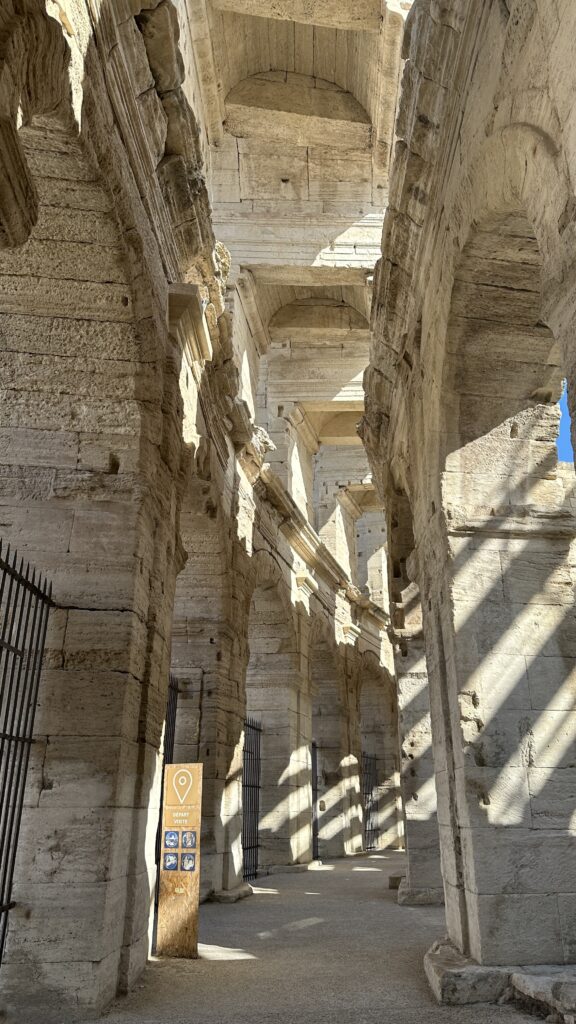 The inside passages of the Amphitheatre in Arles