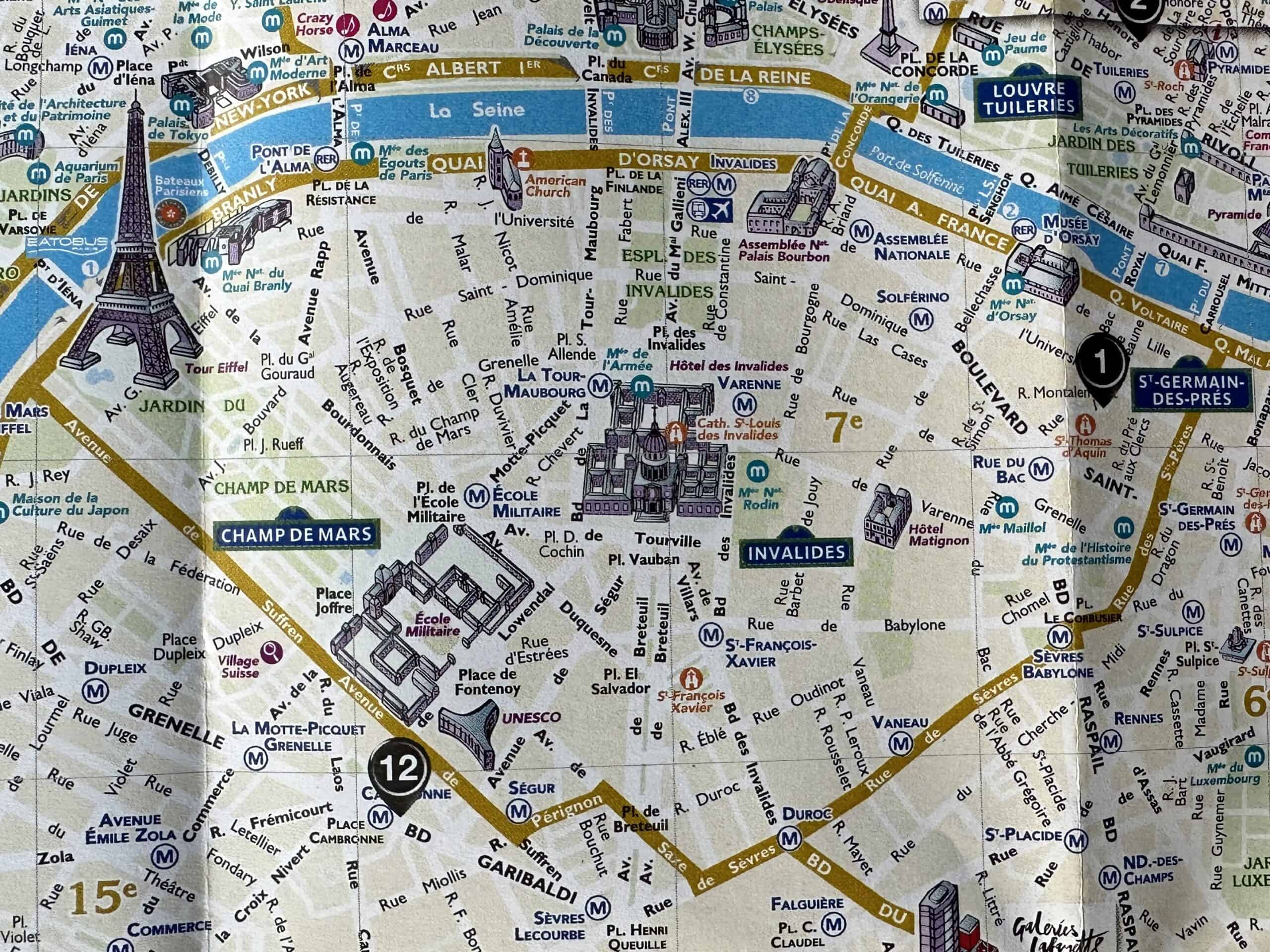 Map of the 7th Arrondissement
