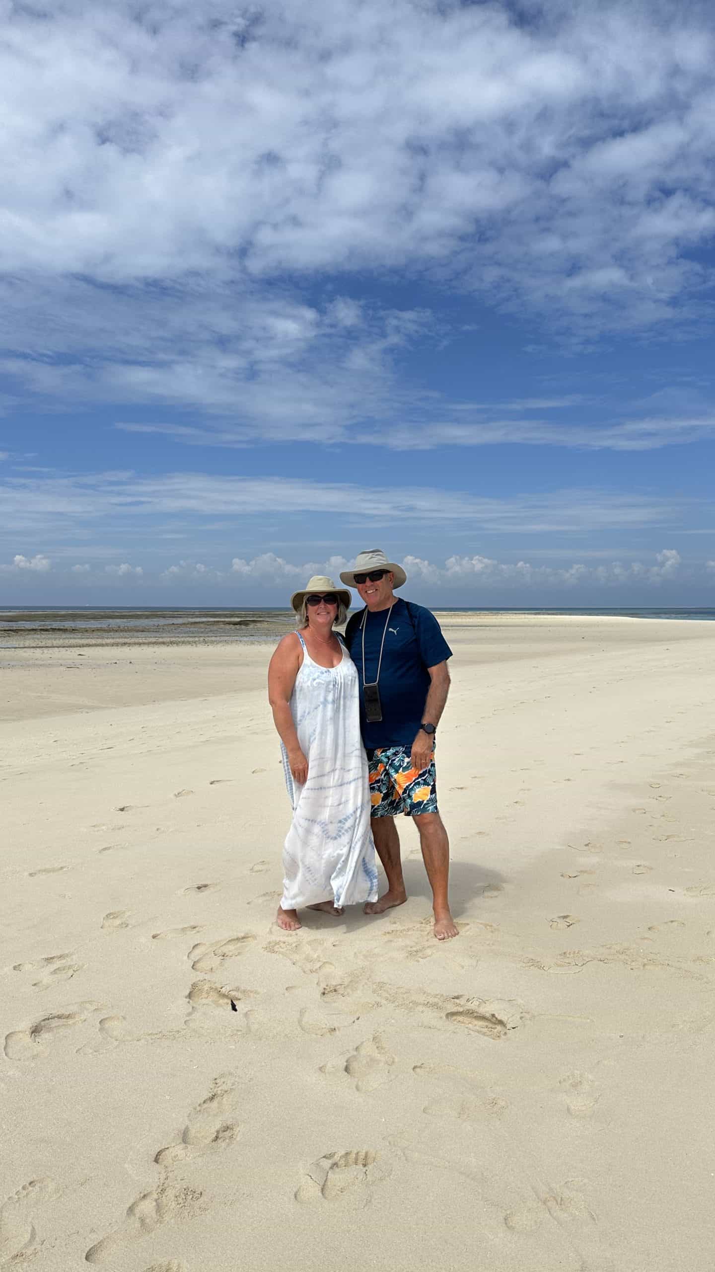 Our picture on the sandbar