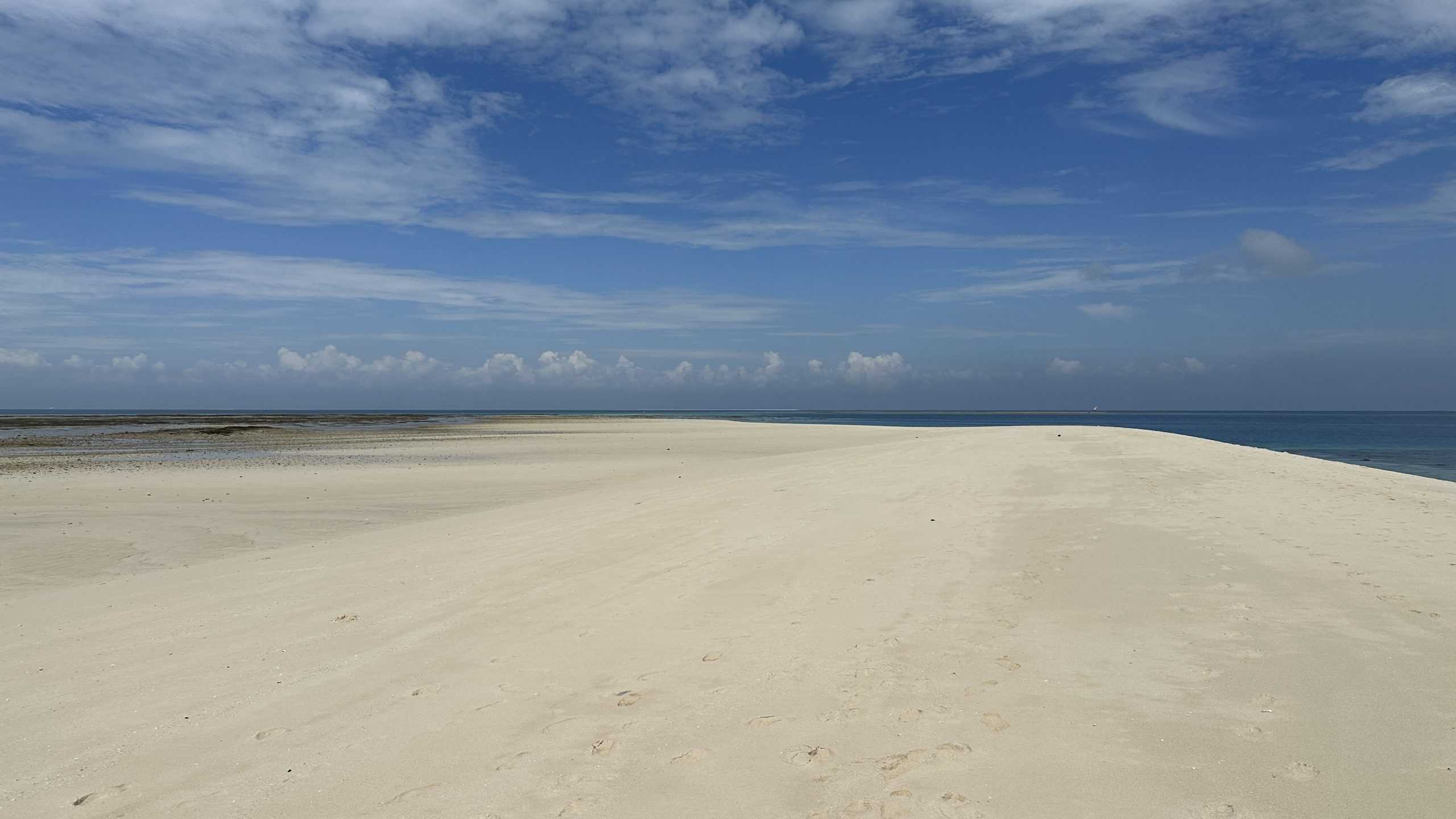 Incredible white sand beach on Nakupenda Island