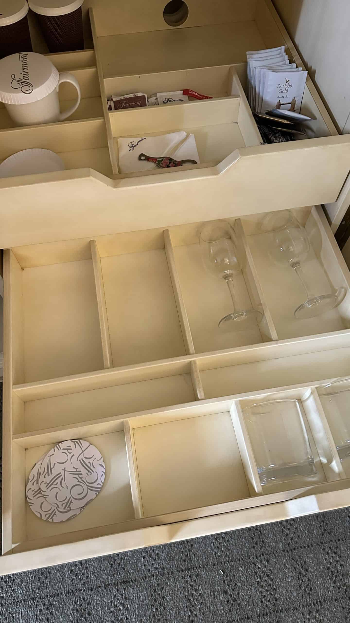 Drawer with added amenities