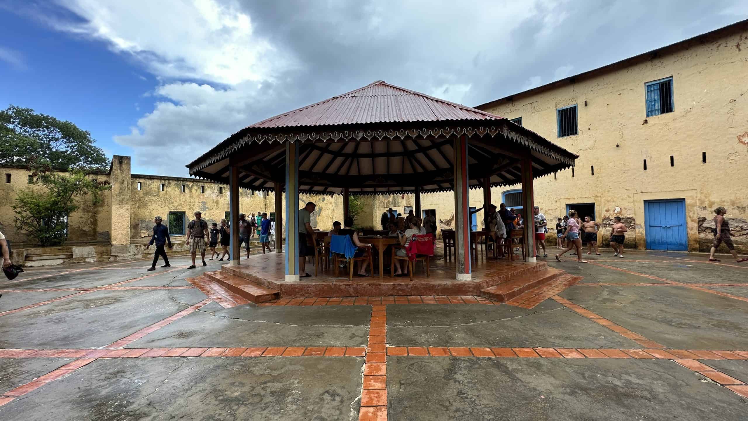 Inside courtyard of the prison