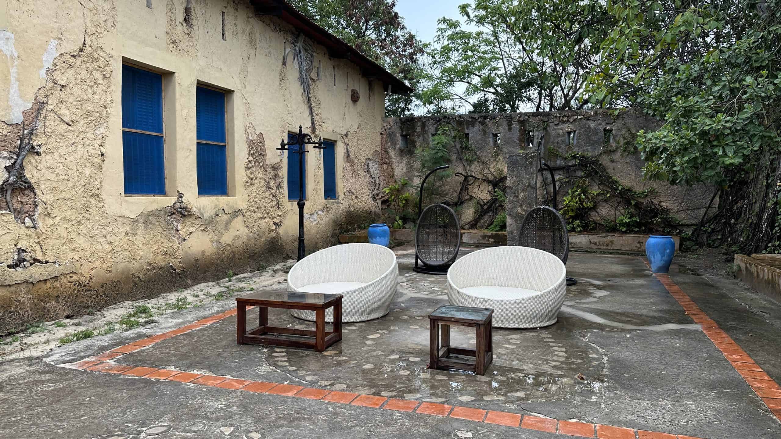 Patio area on Prison Island