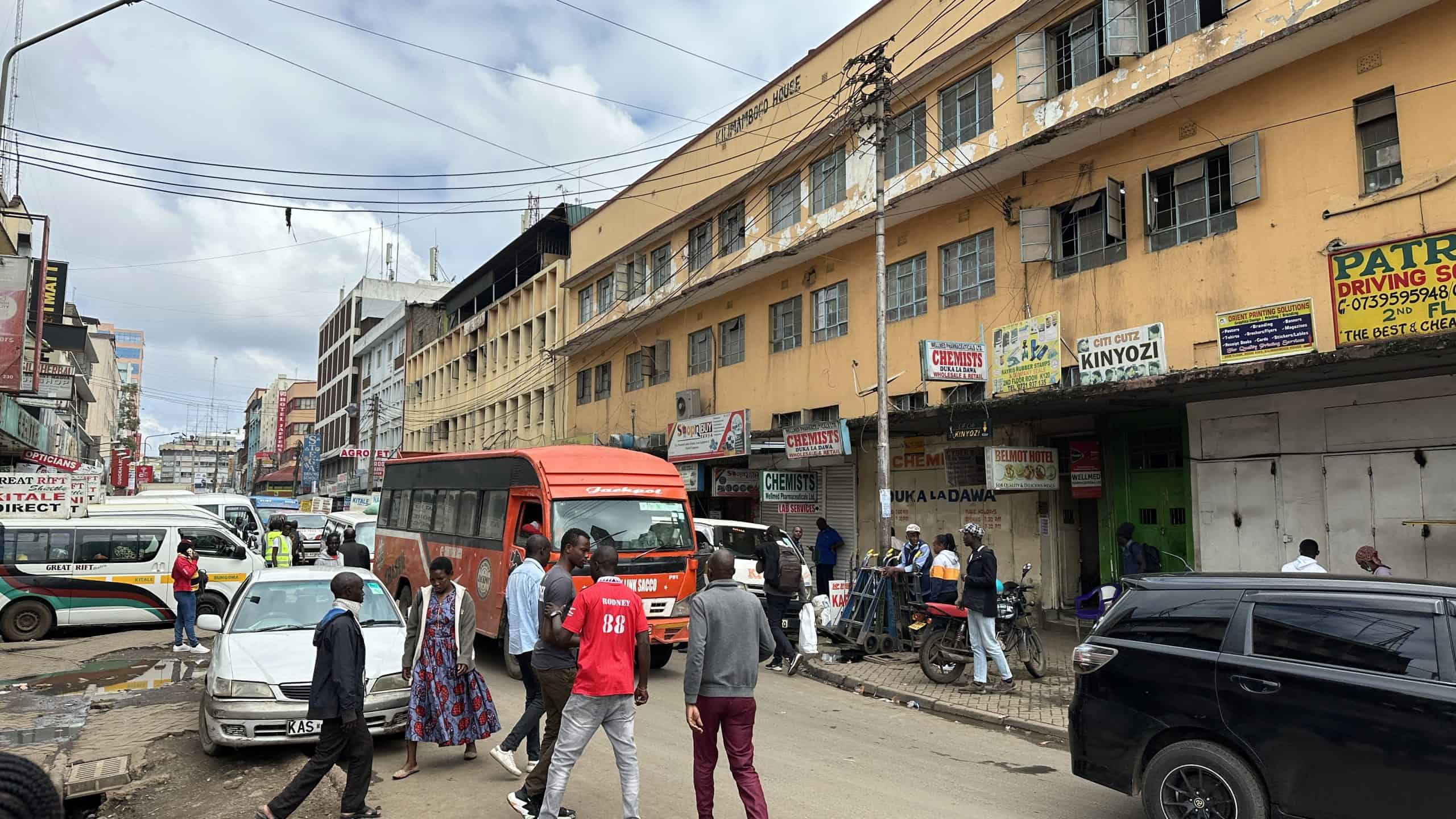 Streets in downtown Nairobi