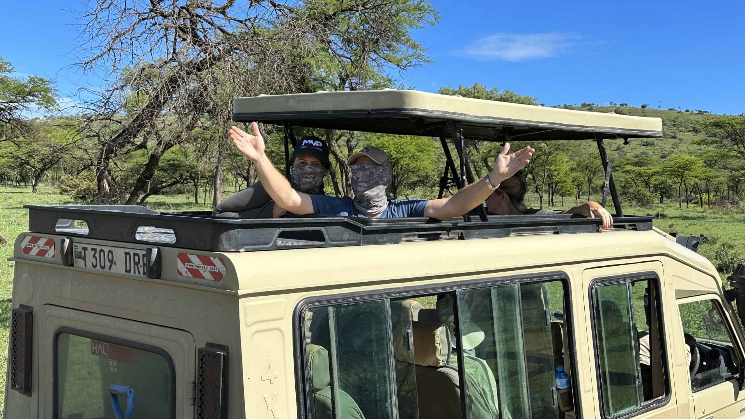 Wearing face covering for the flies