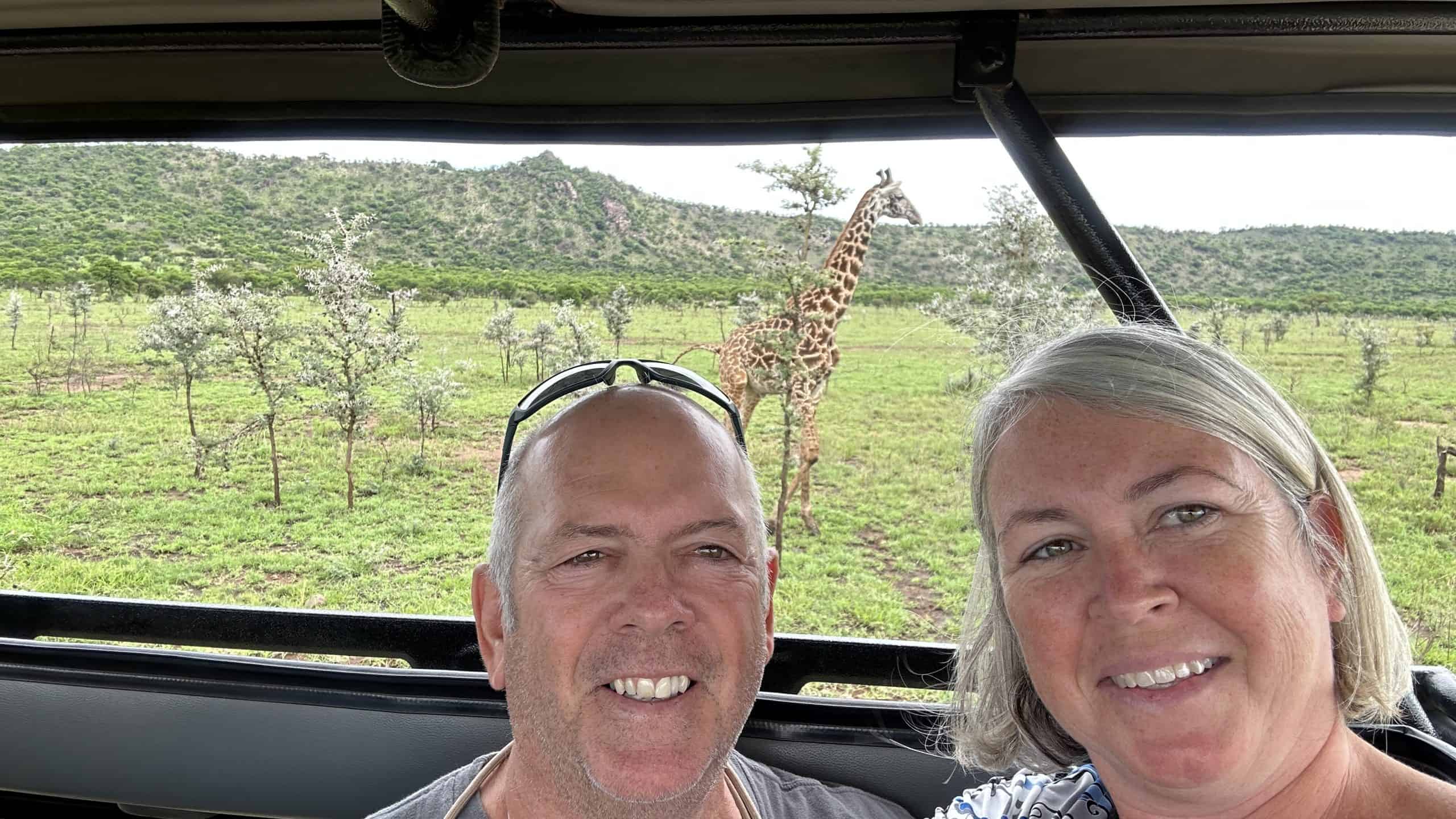 Our selfie in the Serengeti