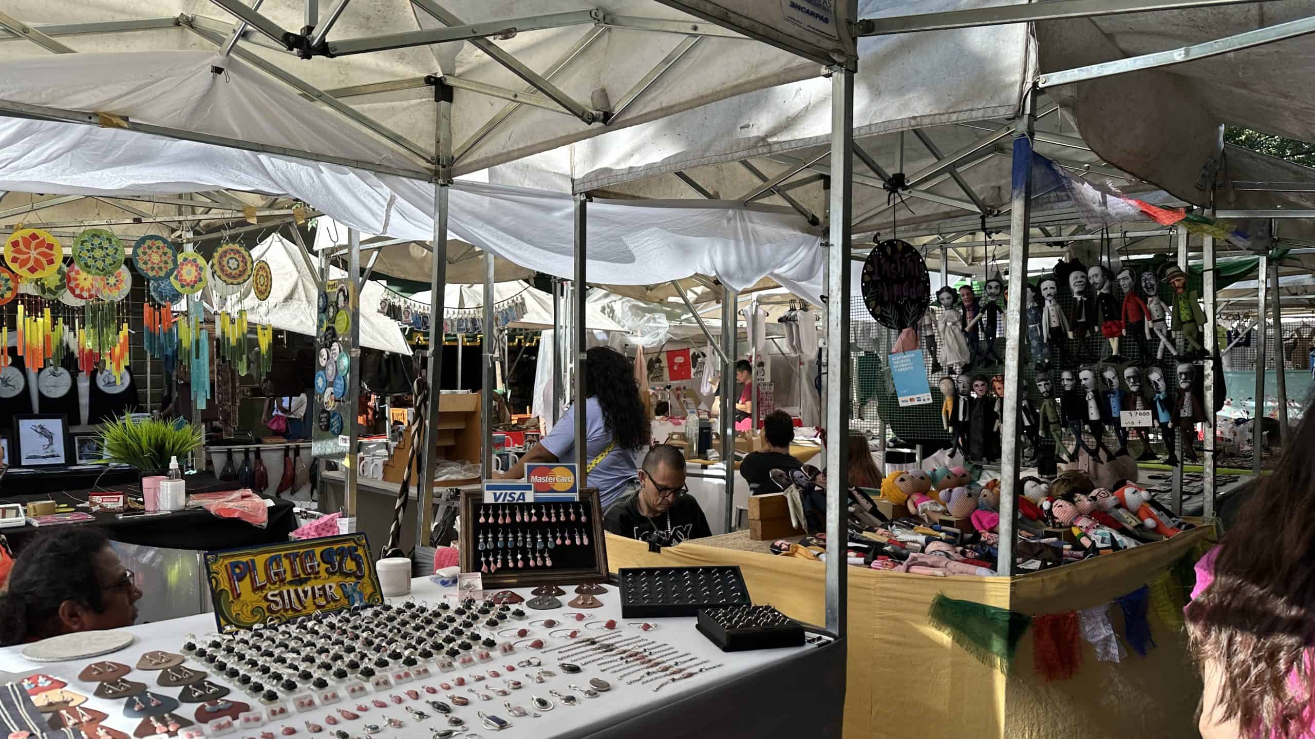 Items for sale at the outdoor market