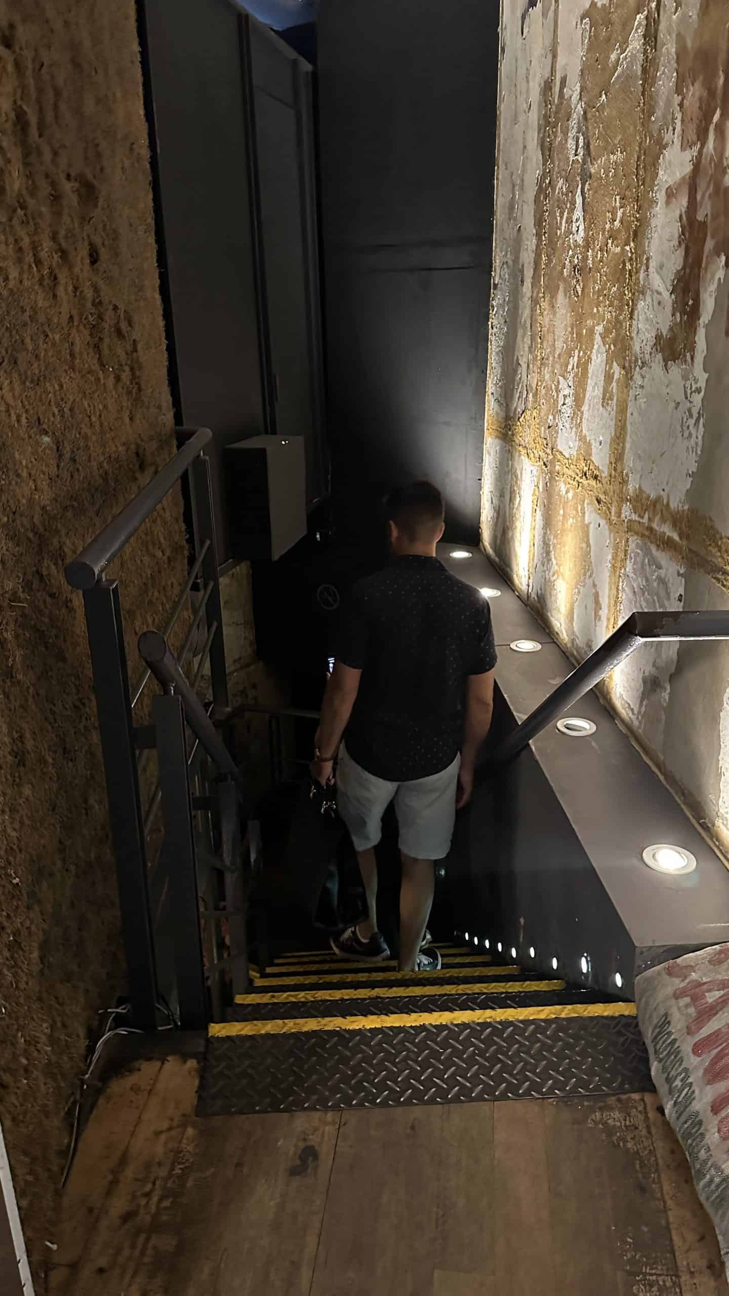 The stairway to the speak easy