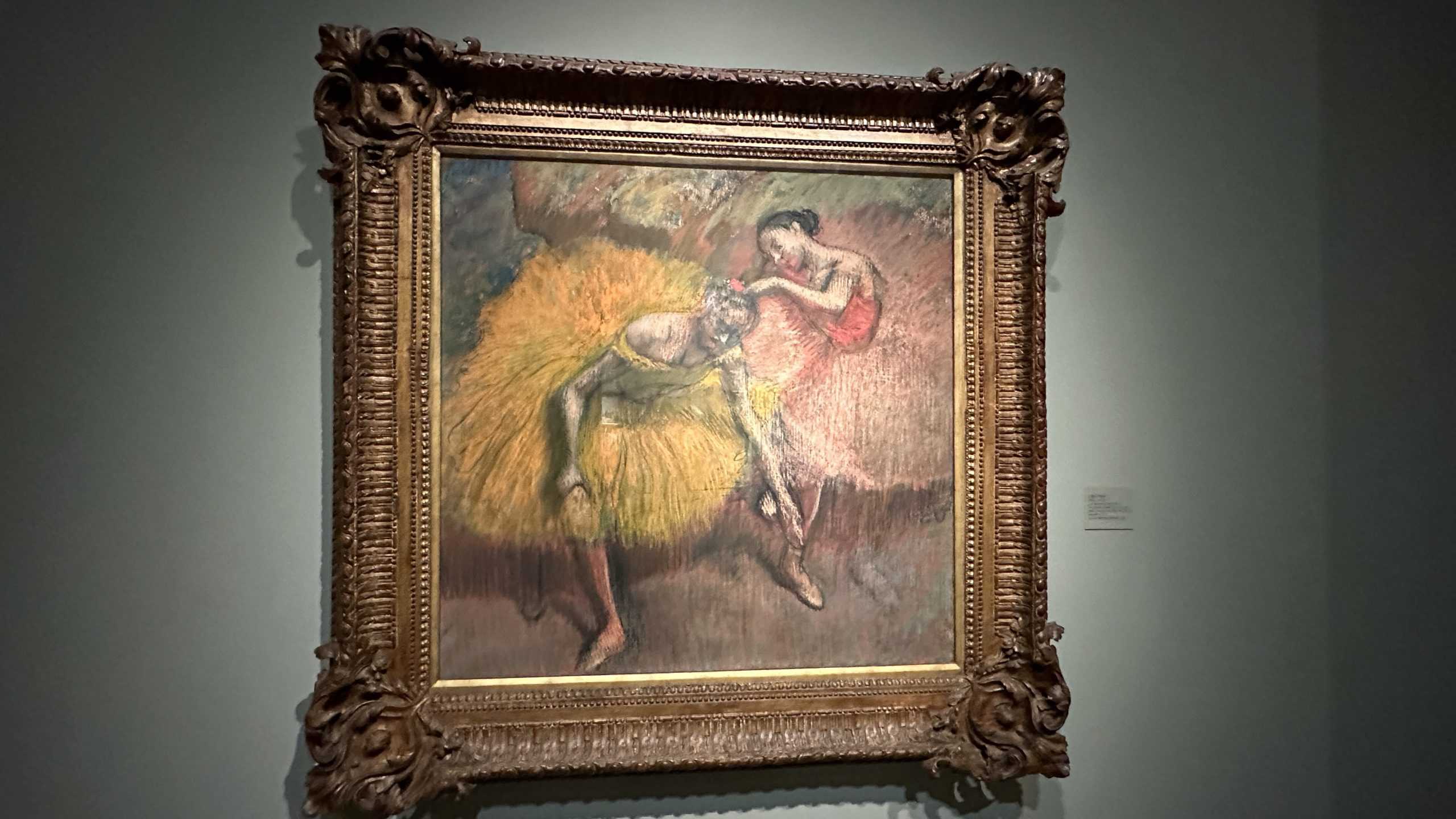 Two Dancers Yellow and Pink by Degas