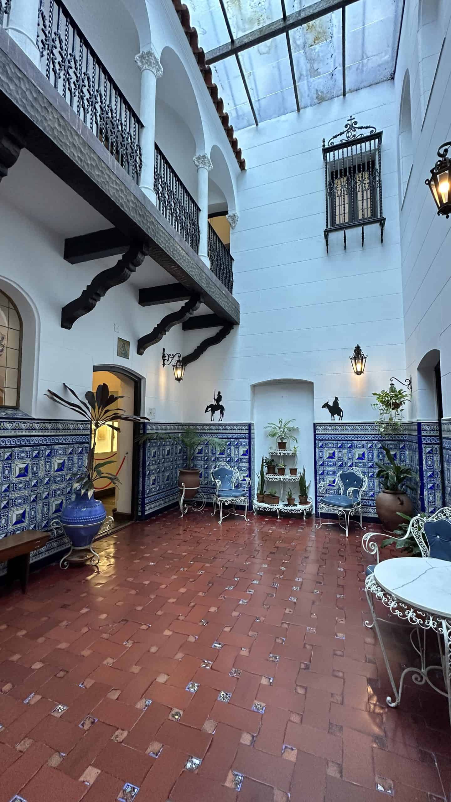 Inside courtyard