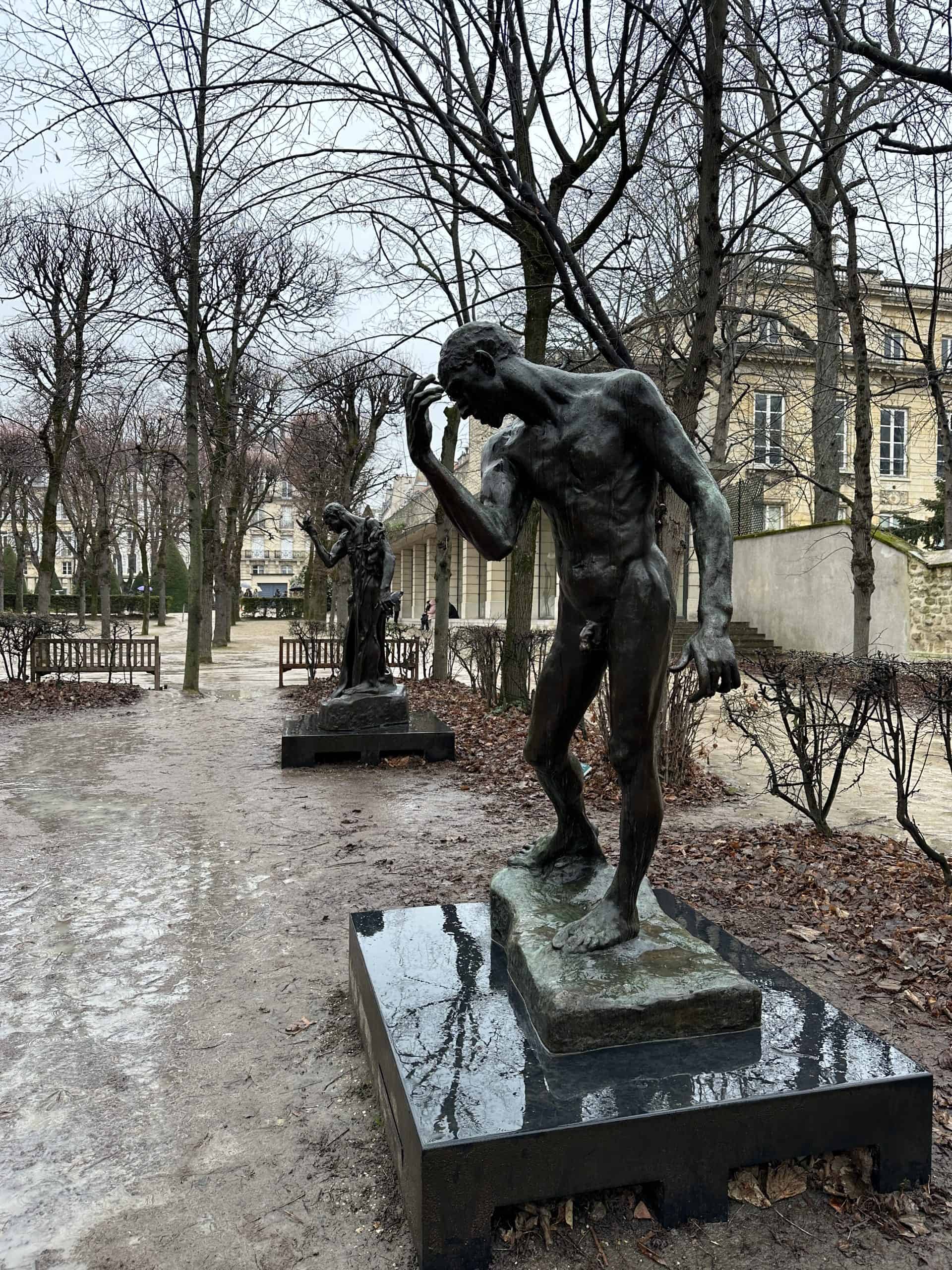 The gardens with Rodins work