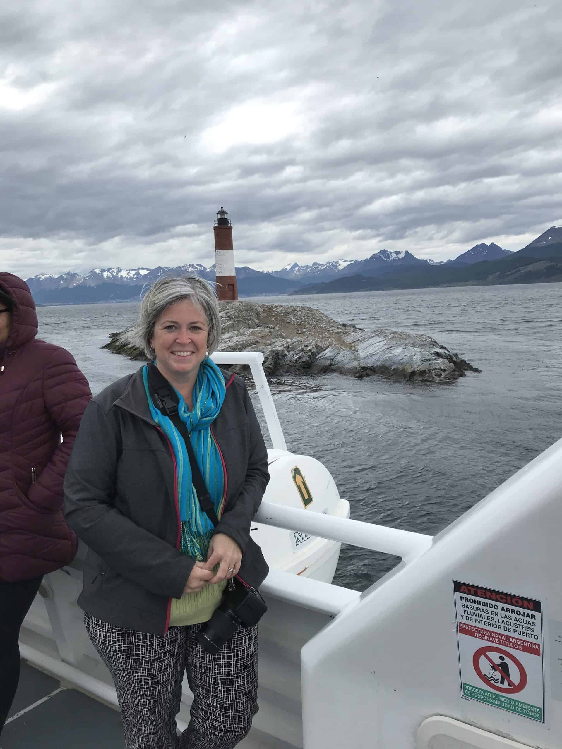 In front of the End of the World Lighthouse