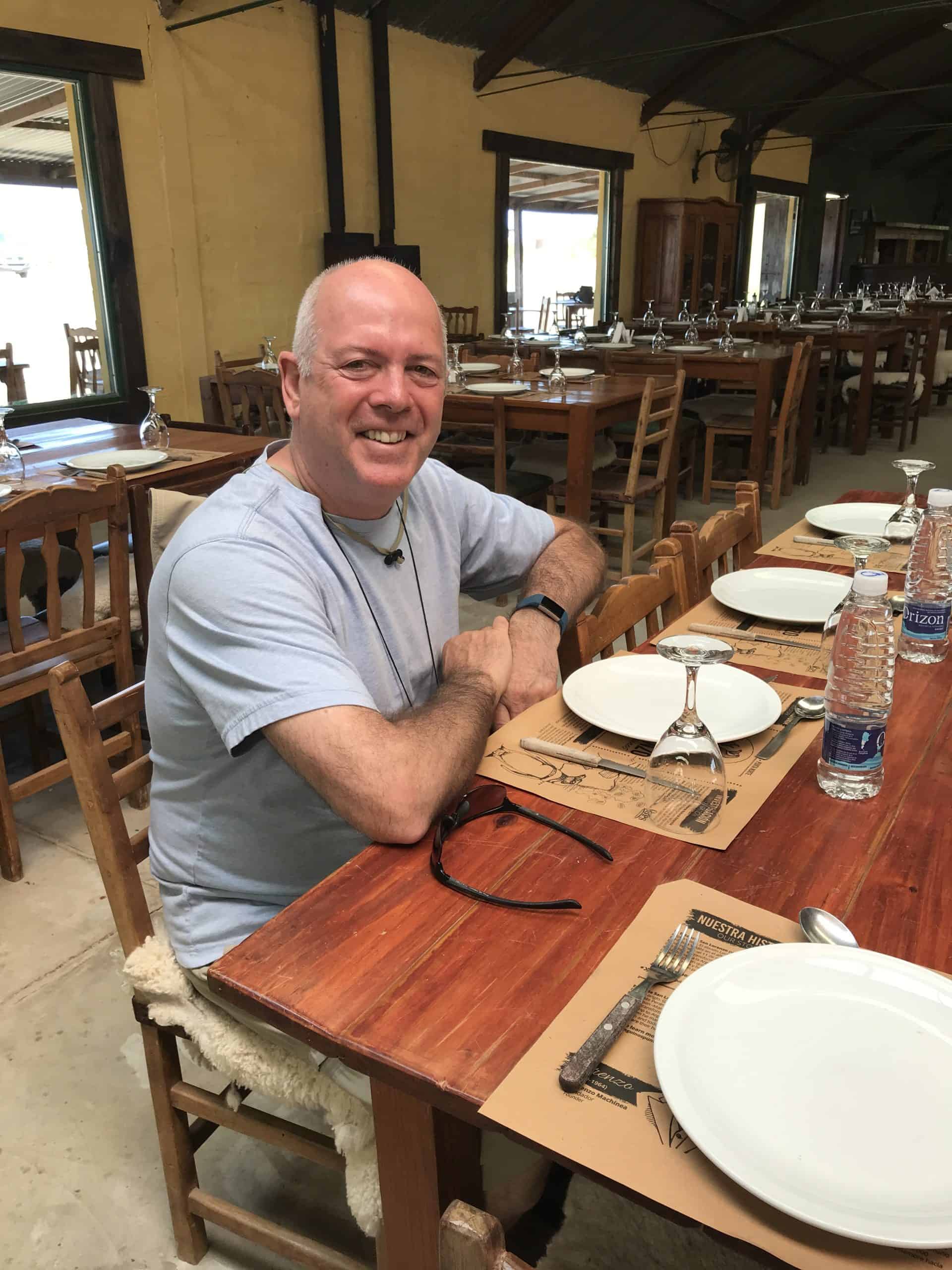 Sitting down for lunch