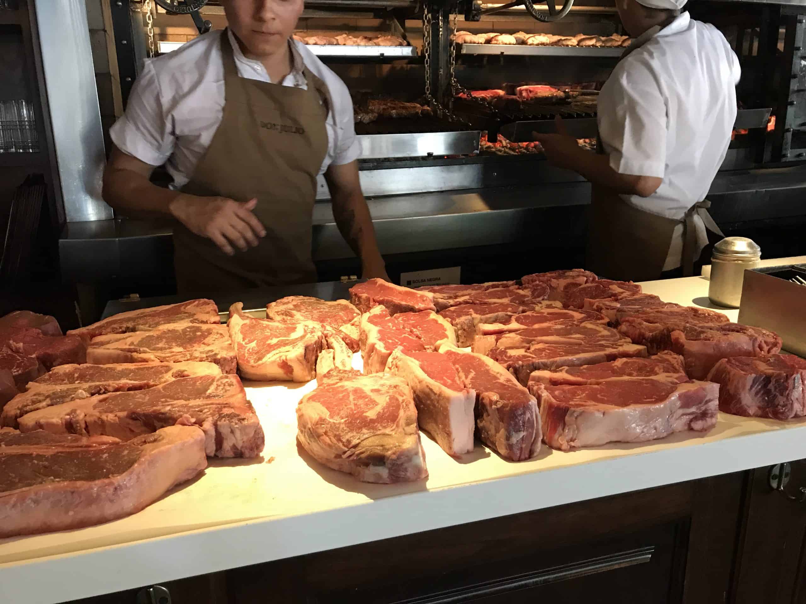 Cuts of meat on display