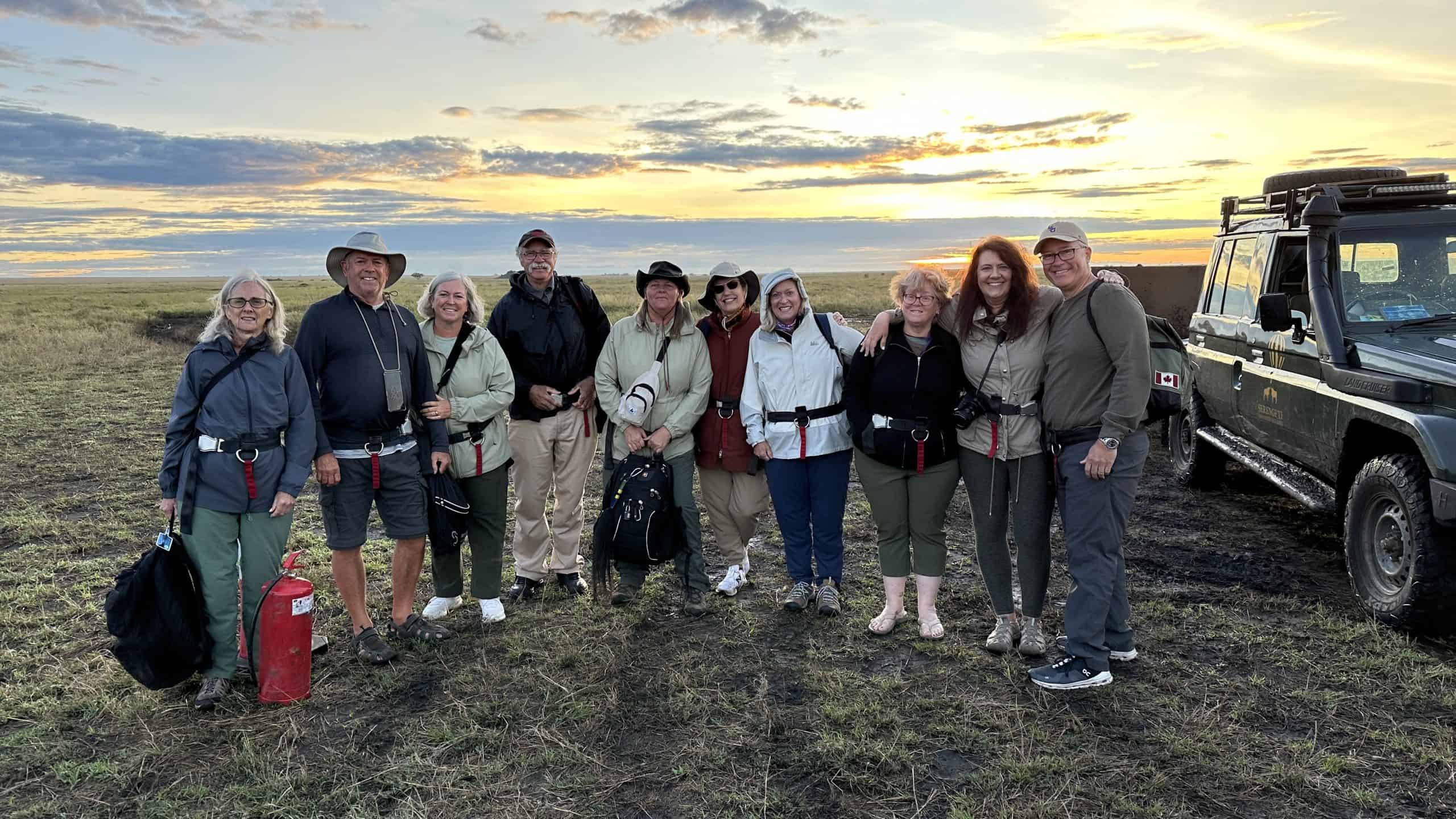 Our group ready to go
