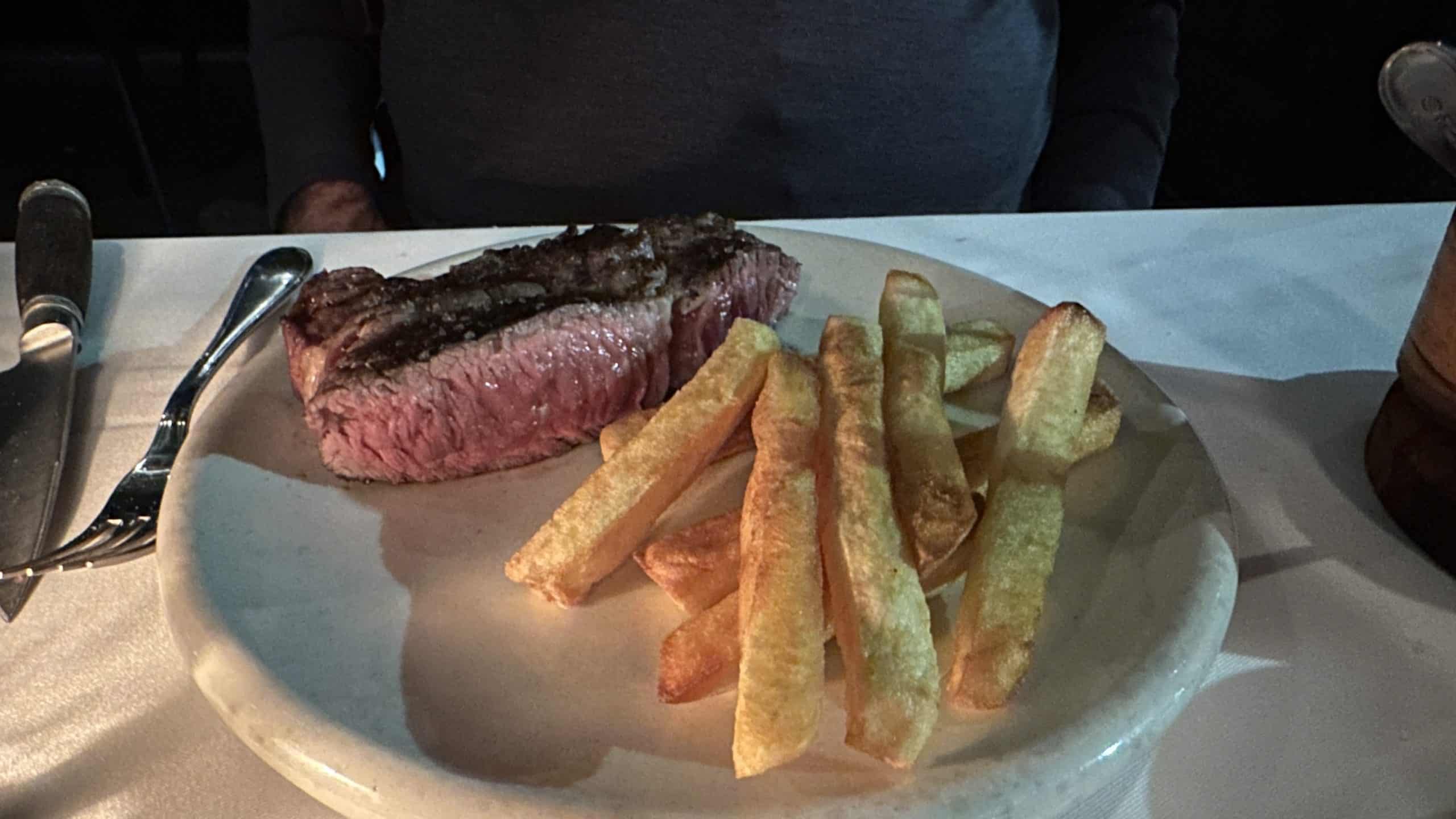 Perfectly cooked ribeye