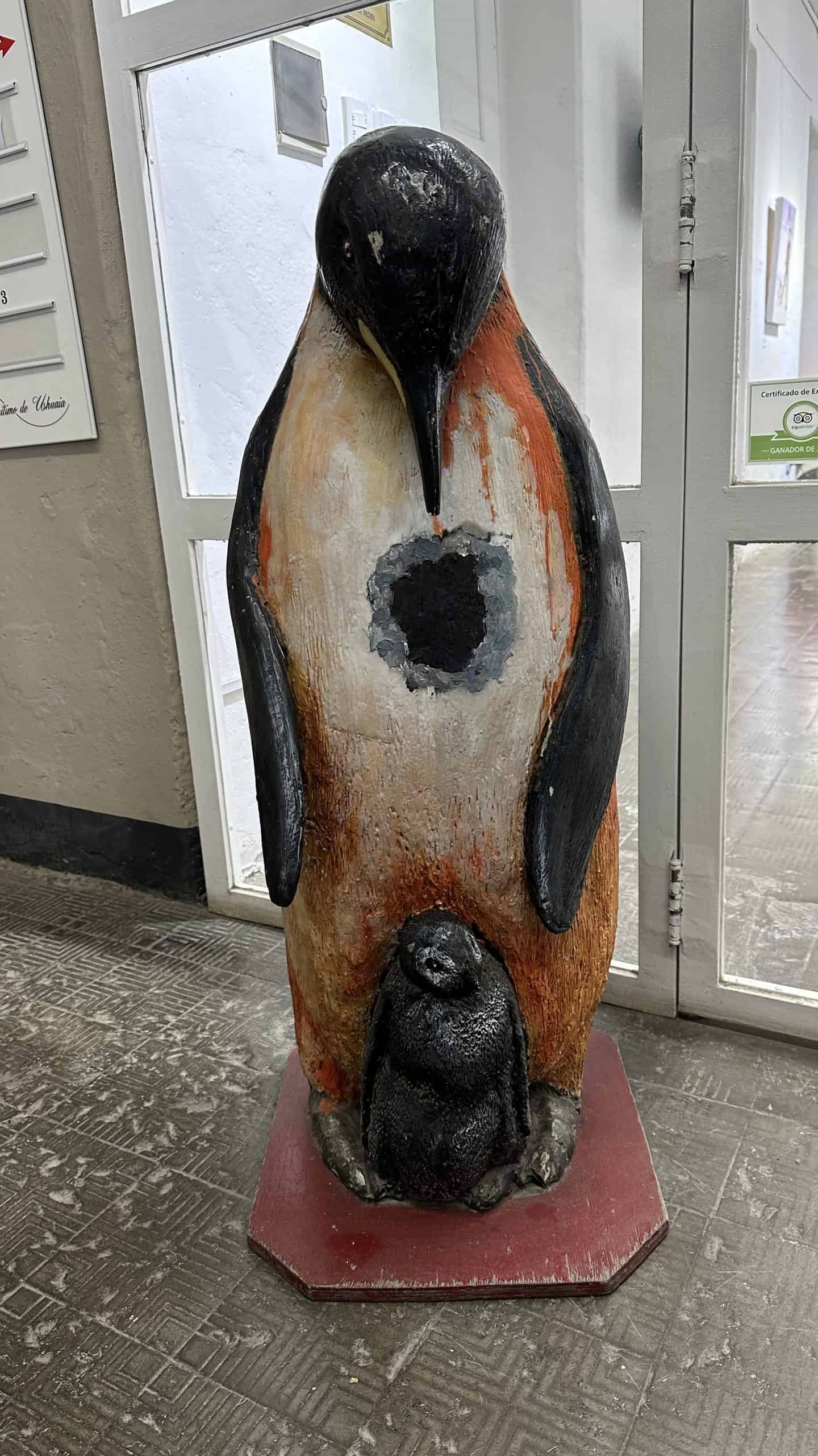 Cute penguin statue
