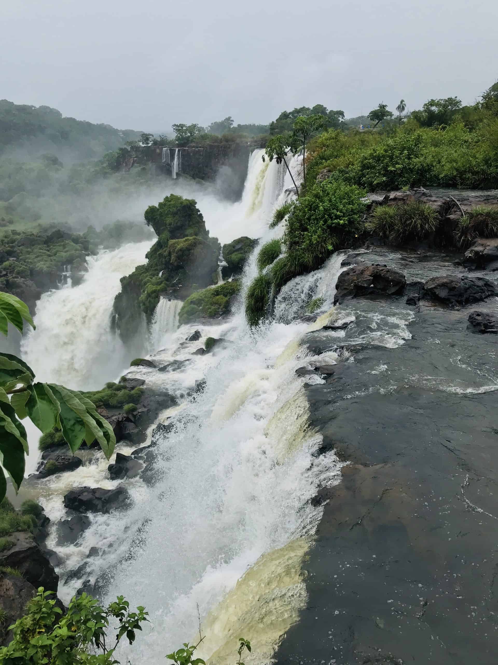 Close up of waterfalls