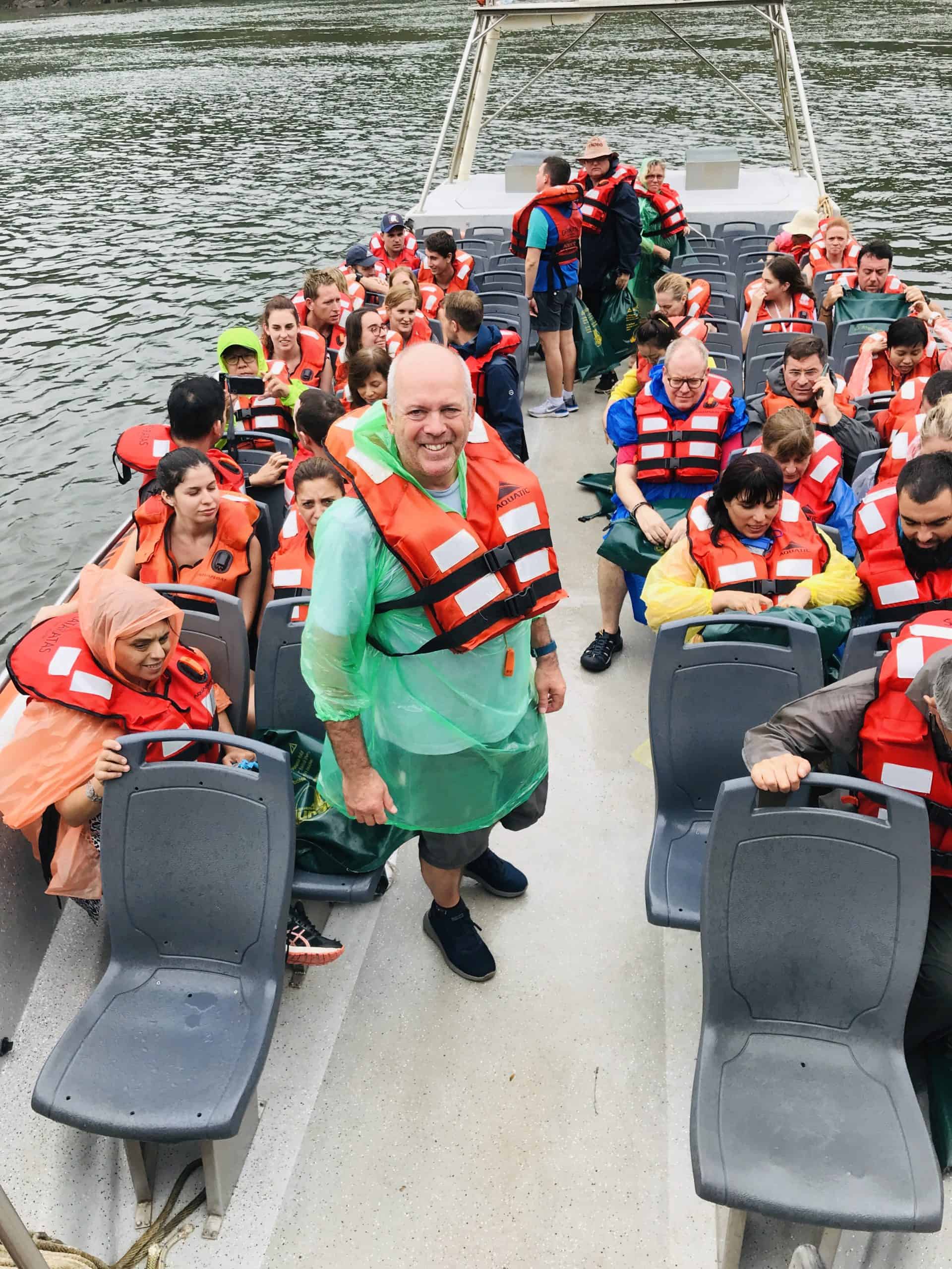 Getting ready for our jet boat ride