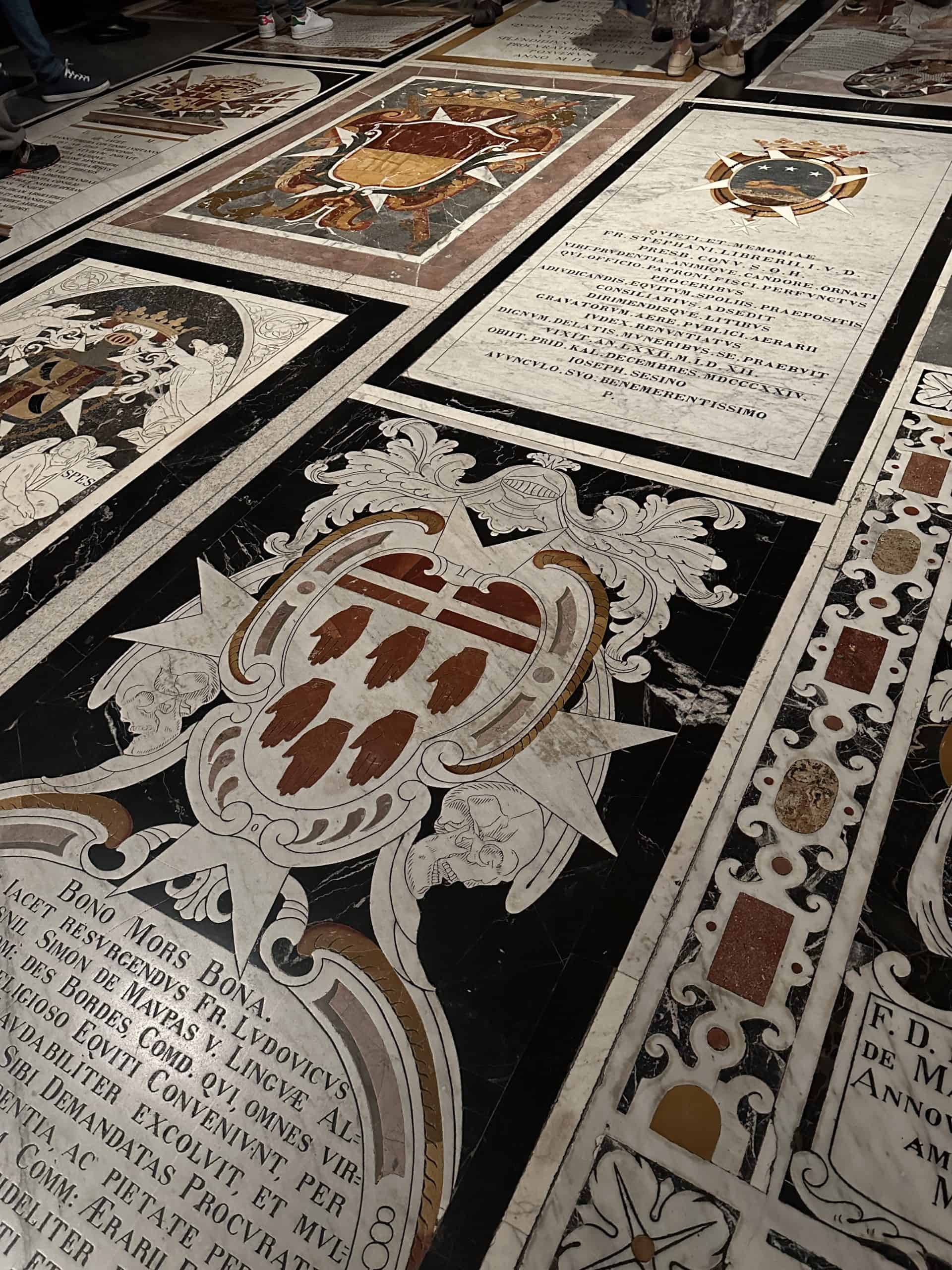 Tombs on the floor of the Co-Cathedral
