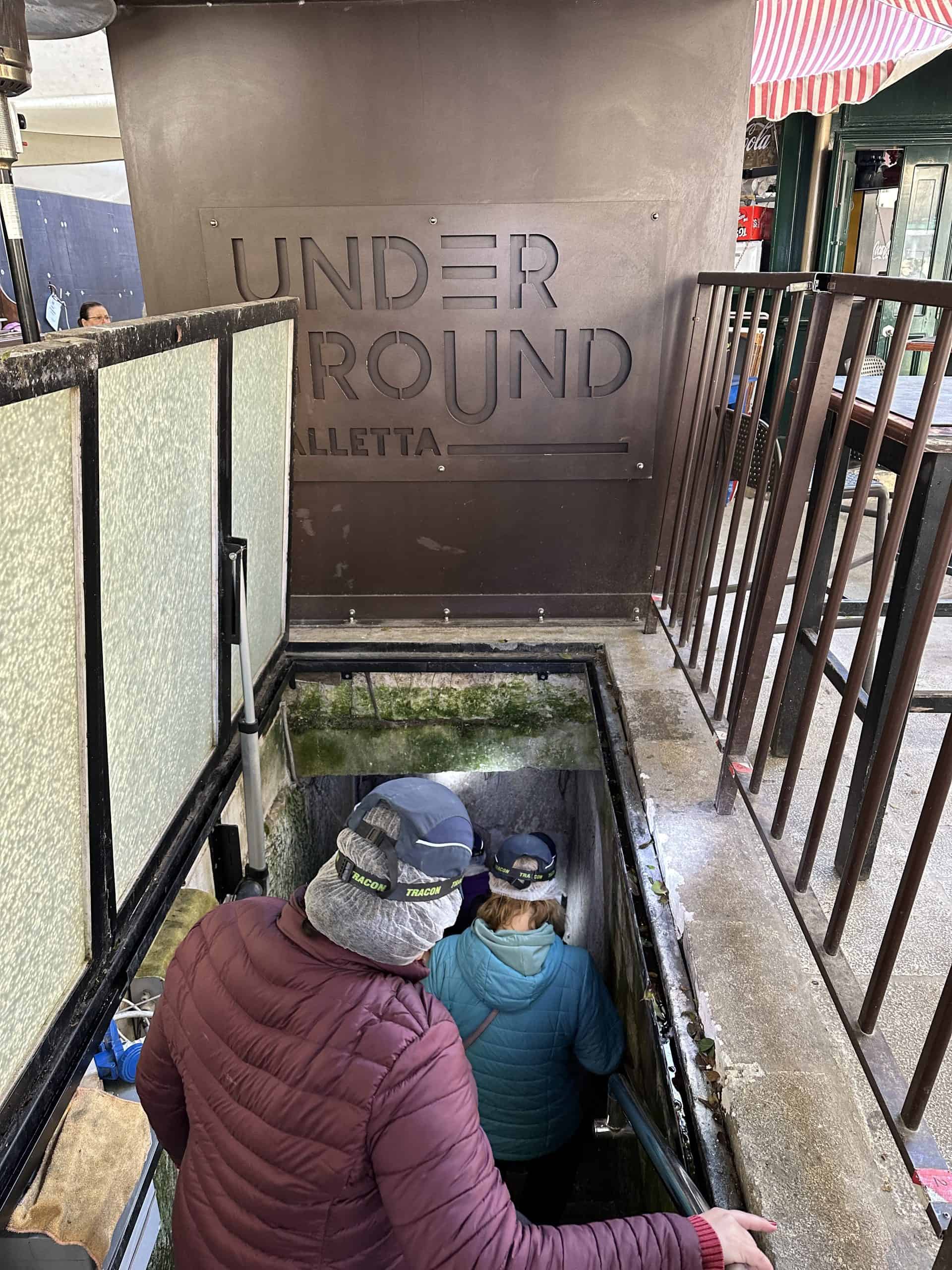 Entering underground