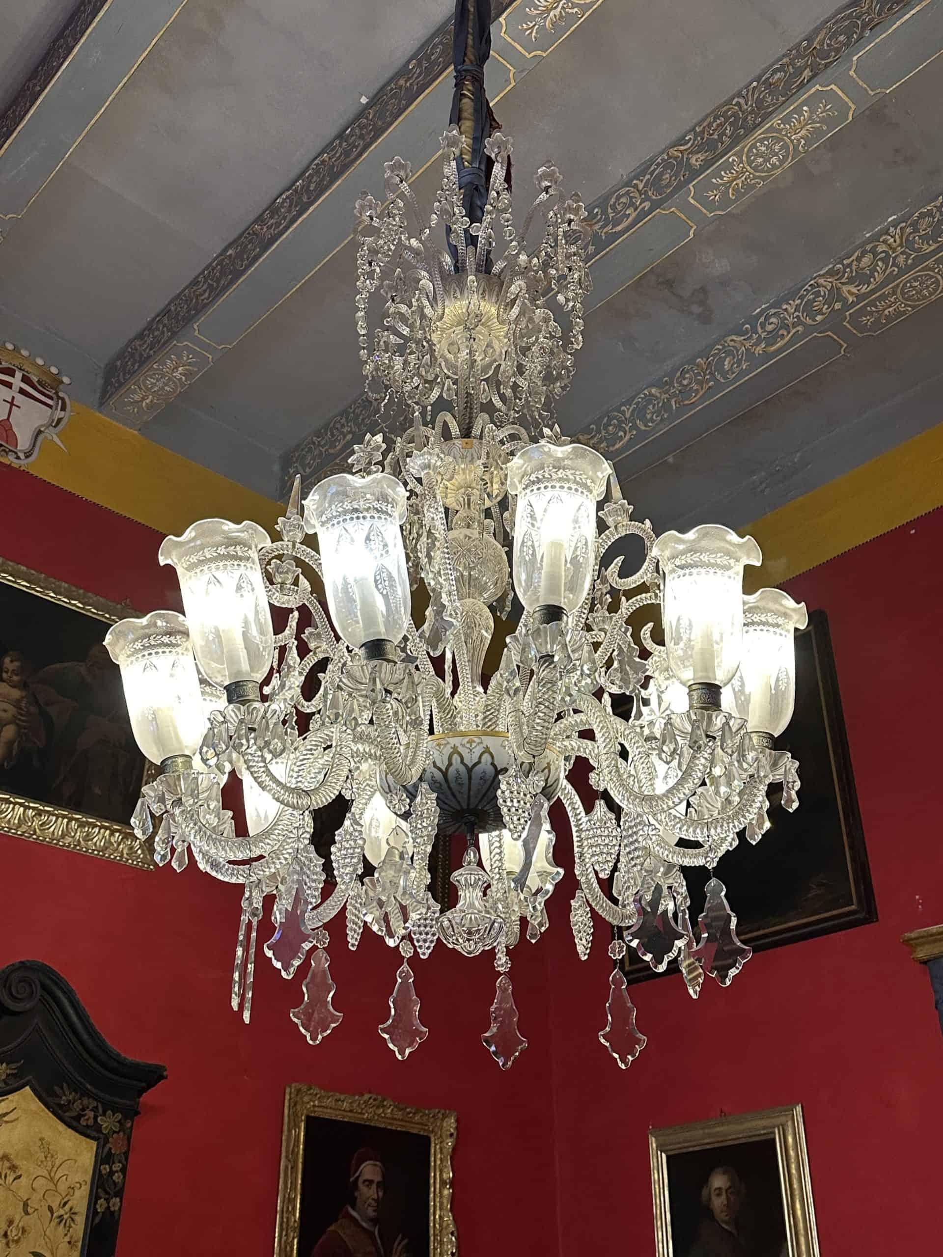 Bohemian glass chandelier