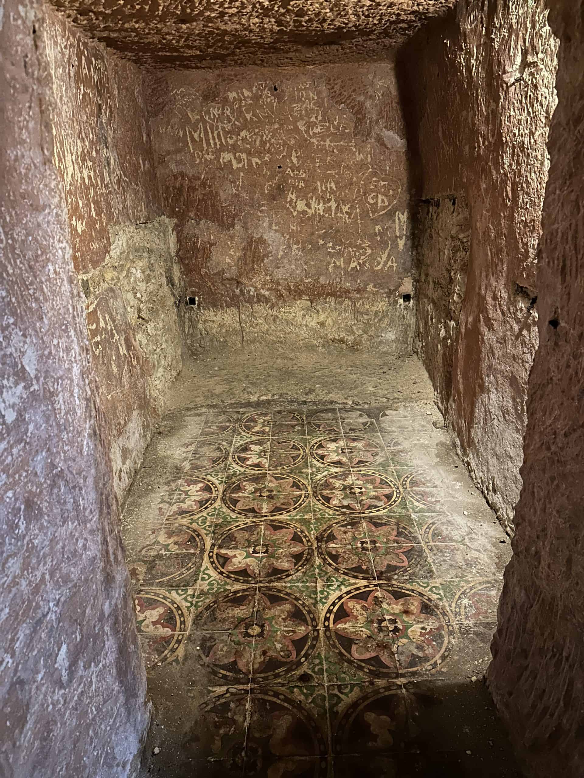 Rooms that were carved from the limestone