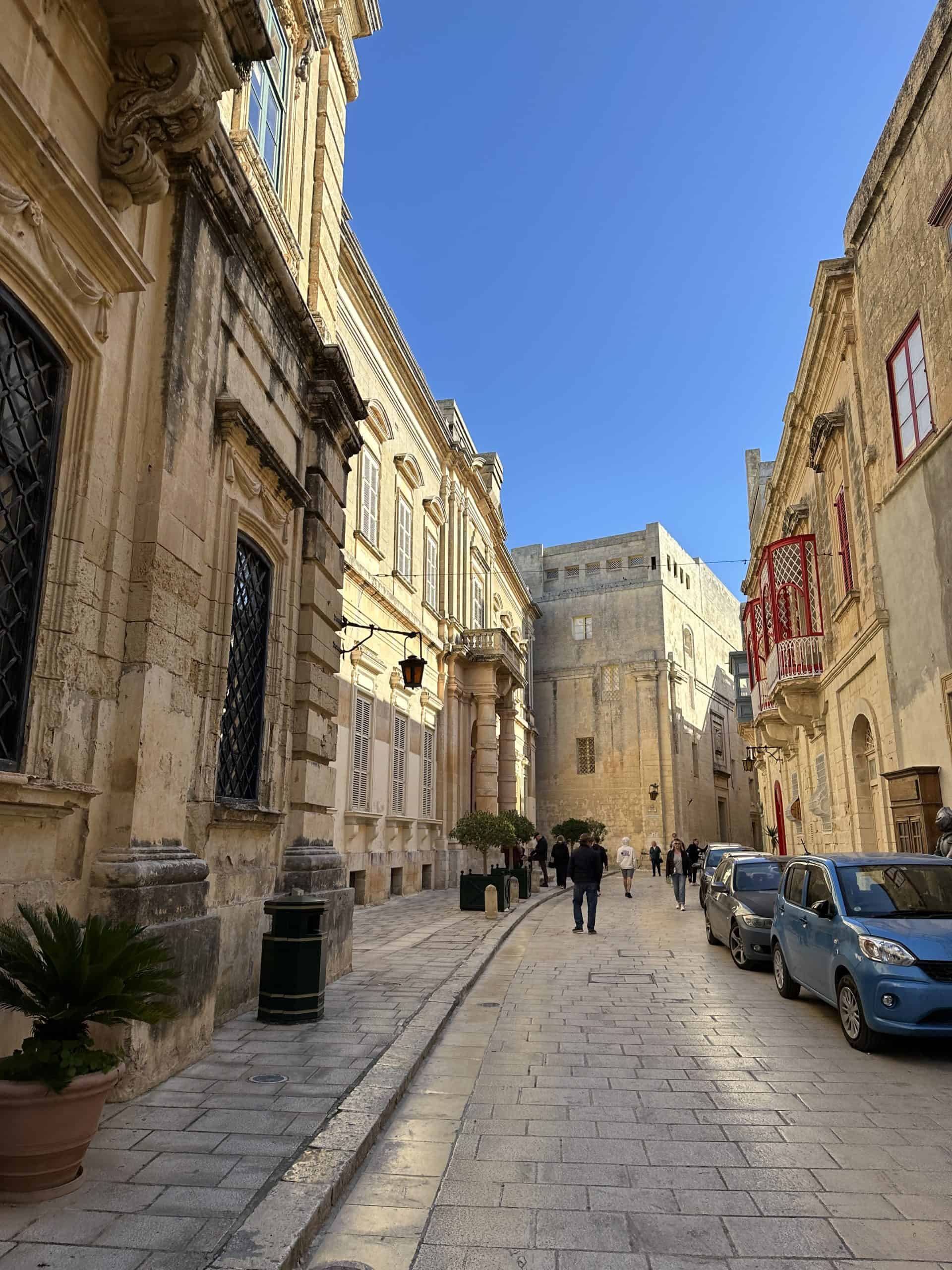 Pretty streets in Mdina