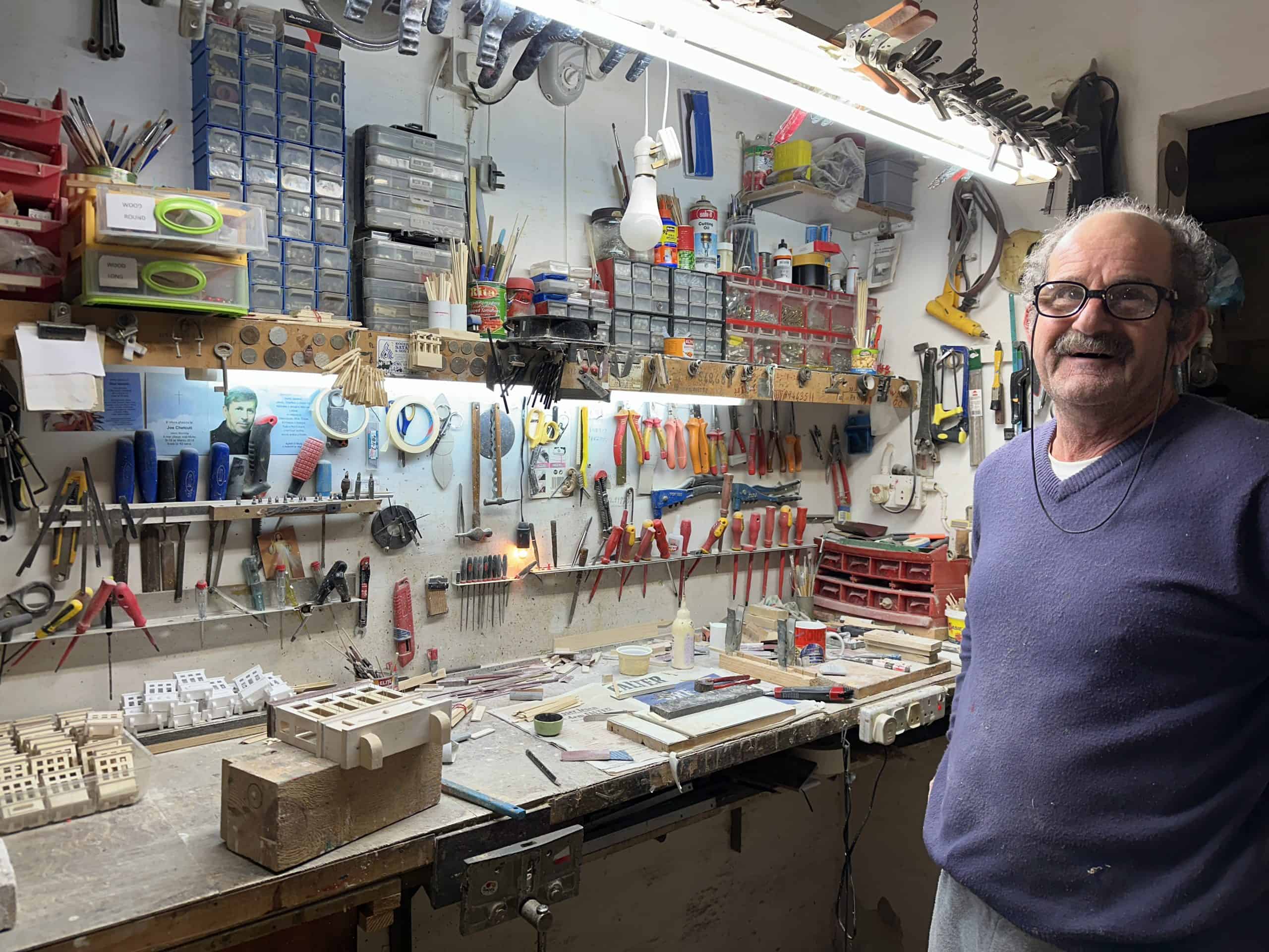 Manuel in his workshop