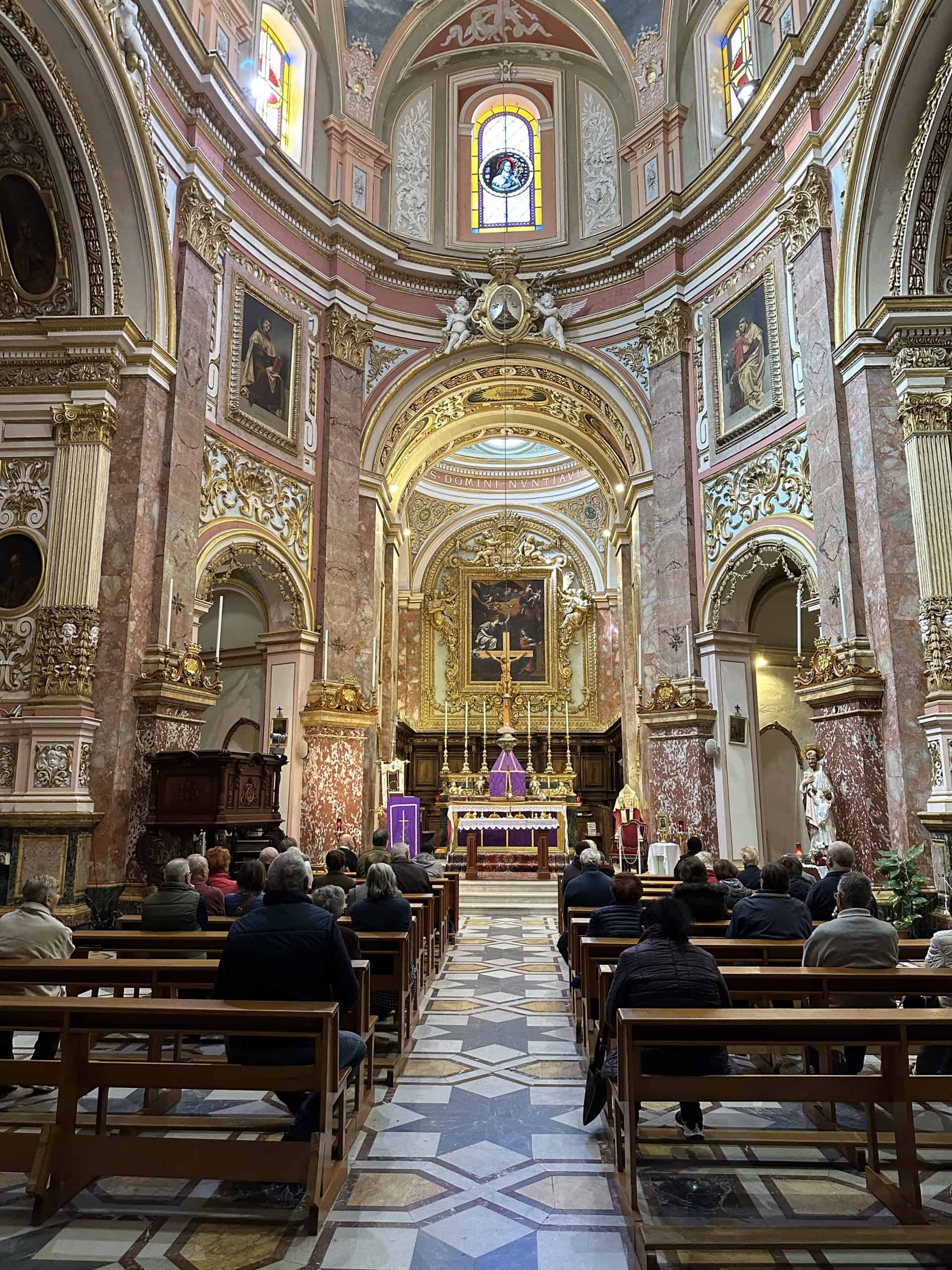 Inside of the church