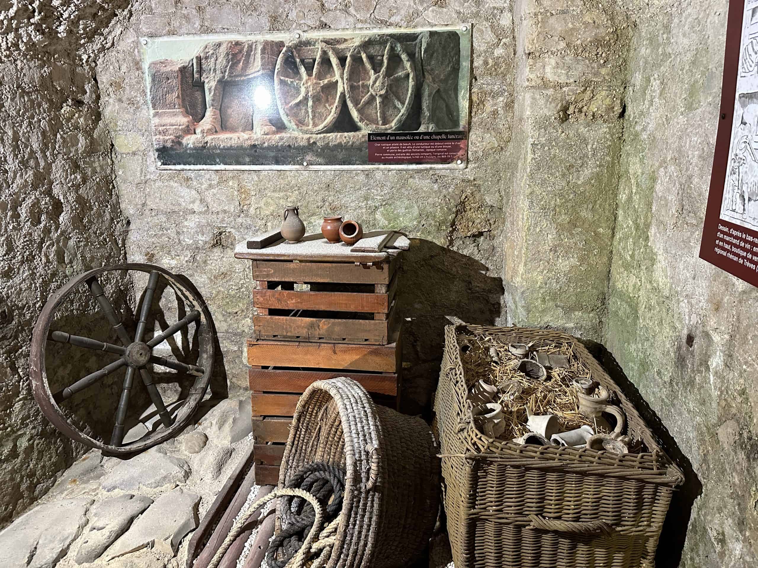 Displays in the numerous rooms