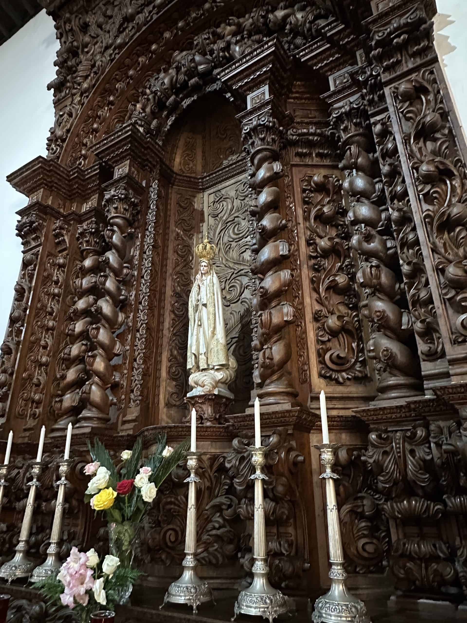 Elaborate carved chapels