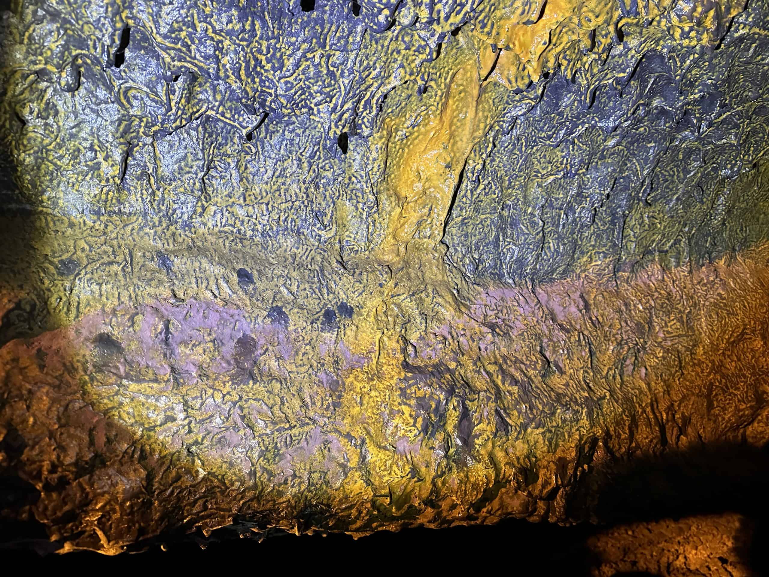 Iron oxide in the basalt