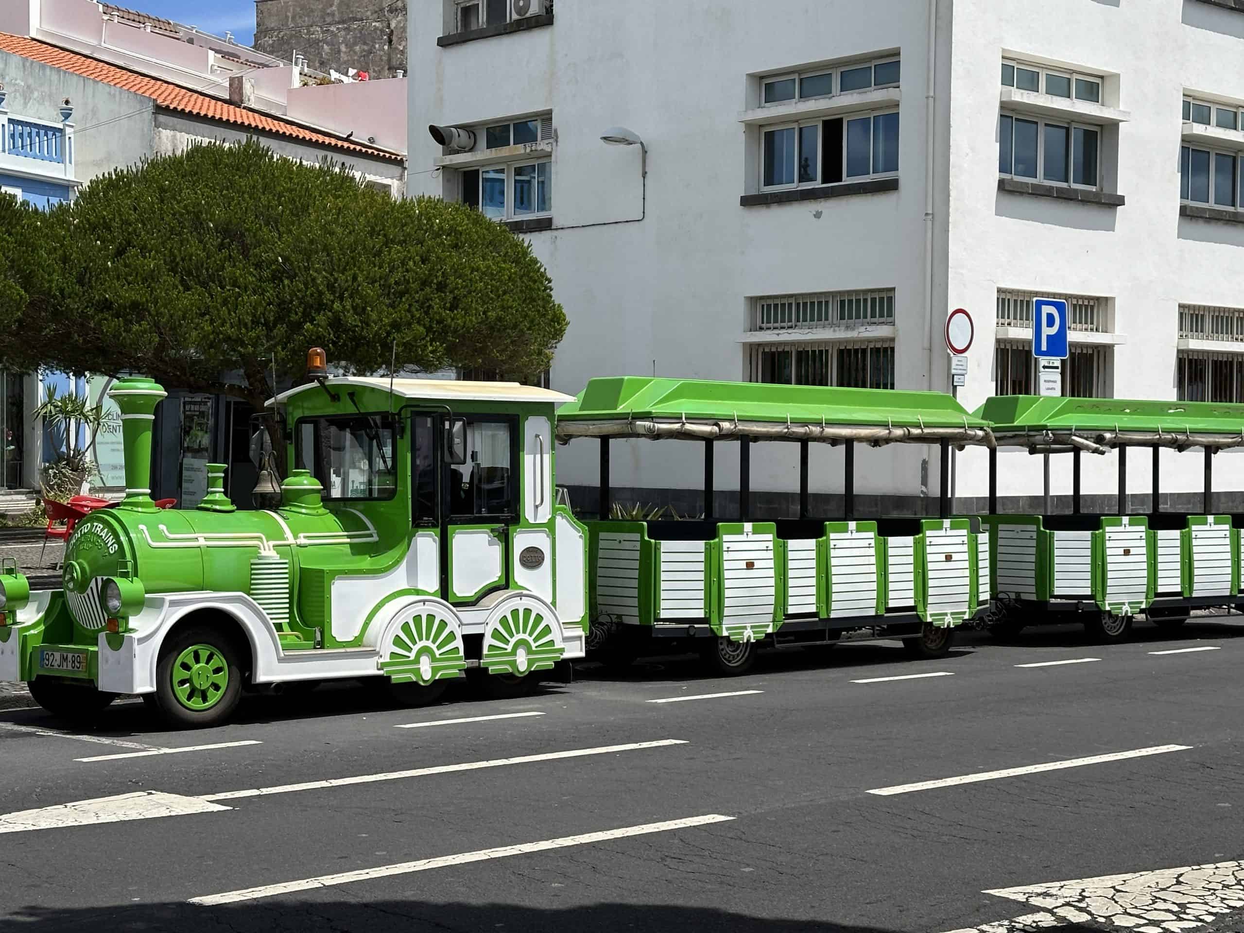 Tourist train in Ponta Delgada
