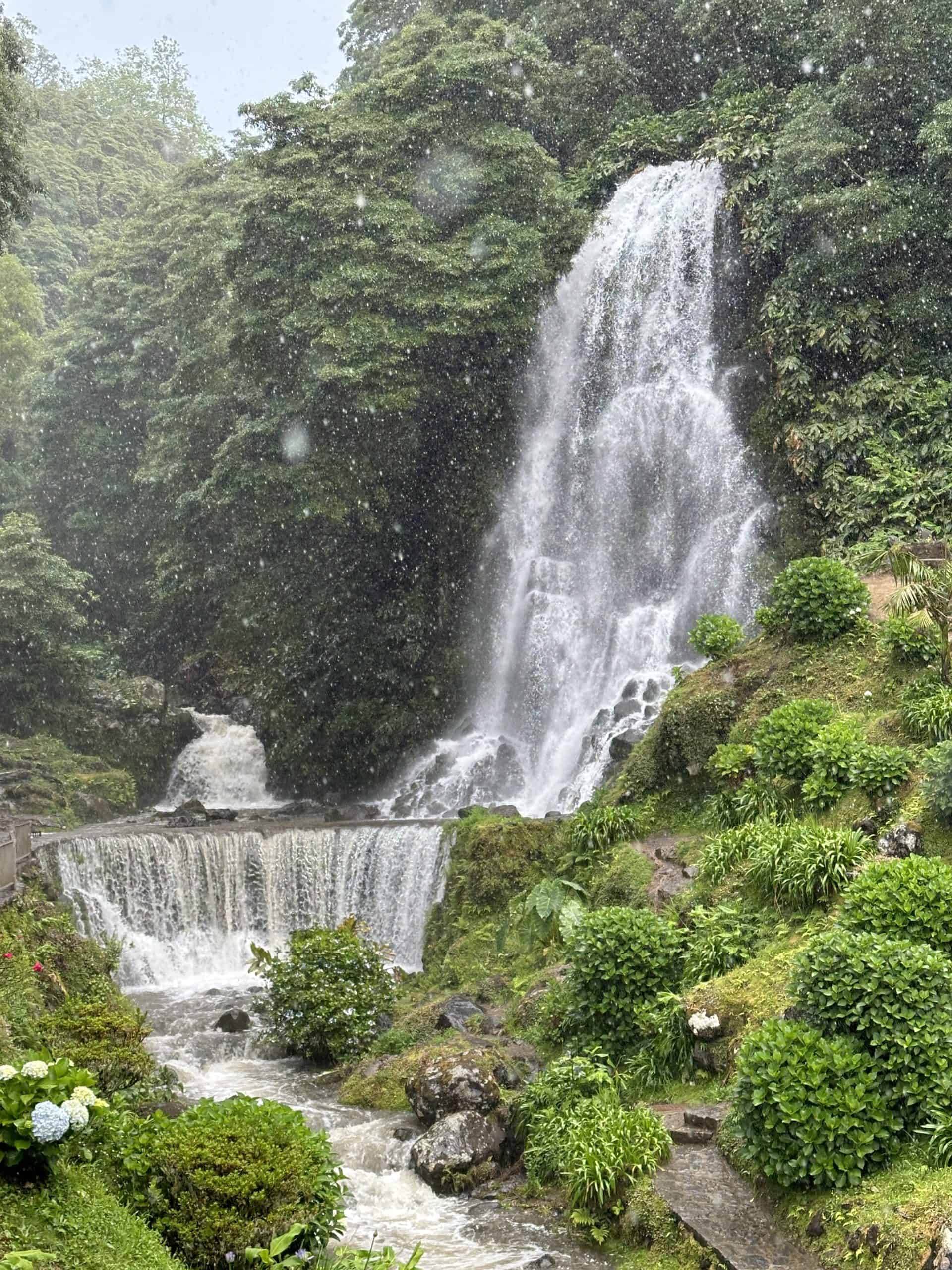 Waterfall at Ribeira dos Caldeiroes