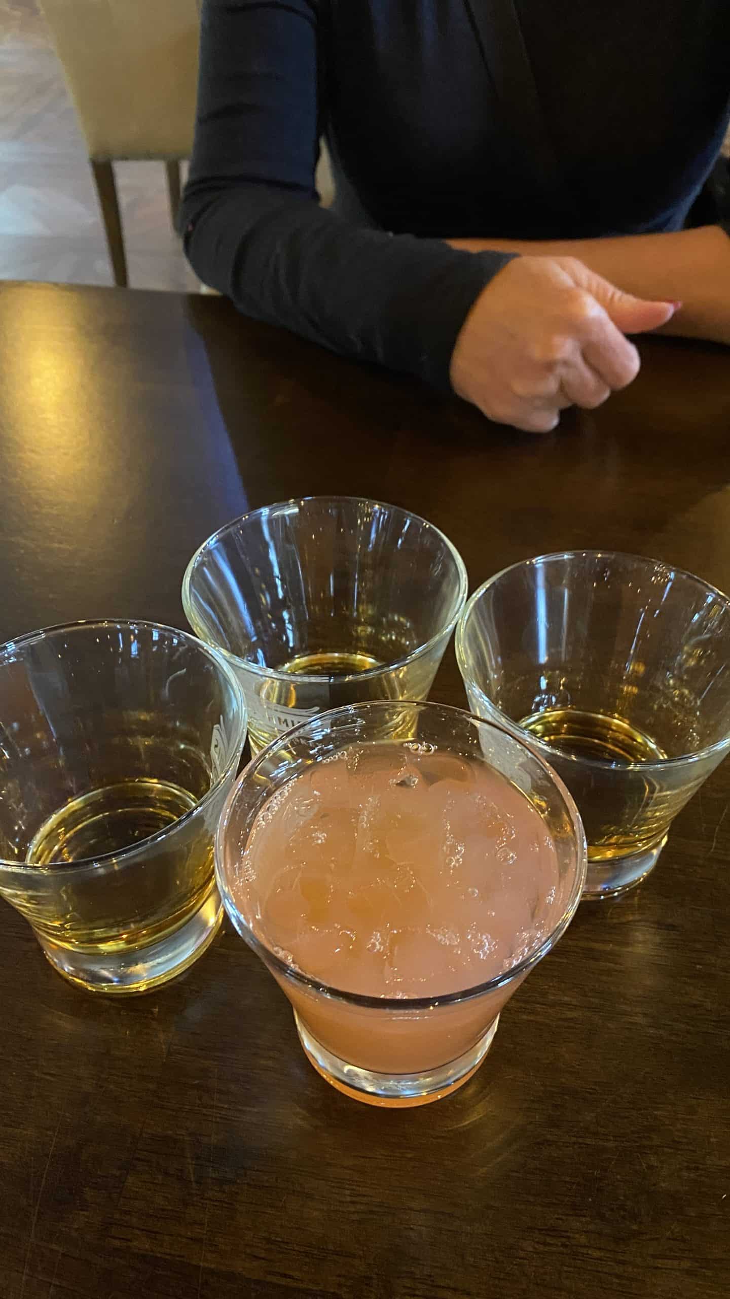 Whiskey tasting at Bushmills