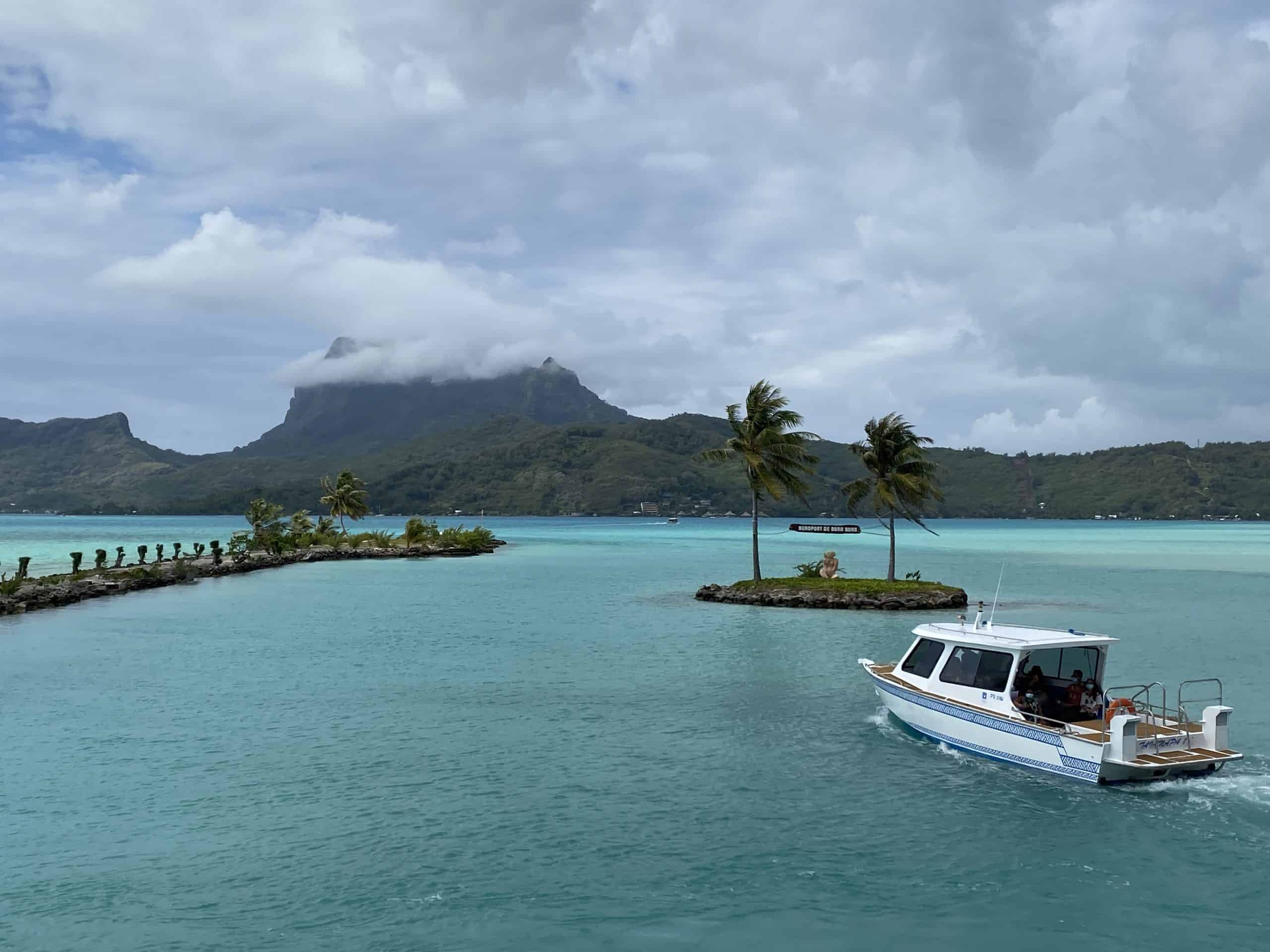 The view from the airport making our way to Bora Bora mainland