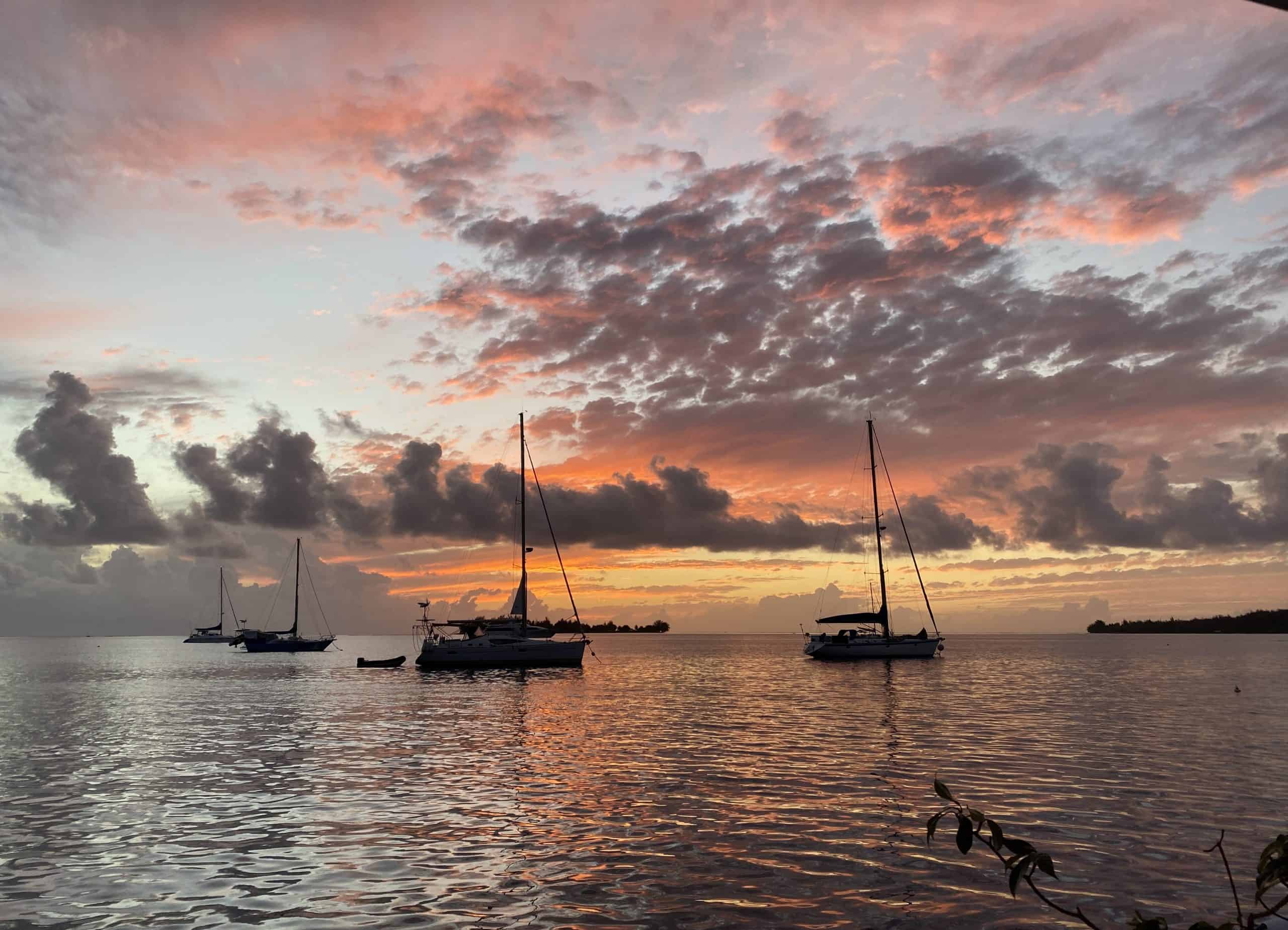 Sunset at Bora Bora Yacht Club