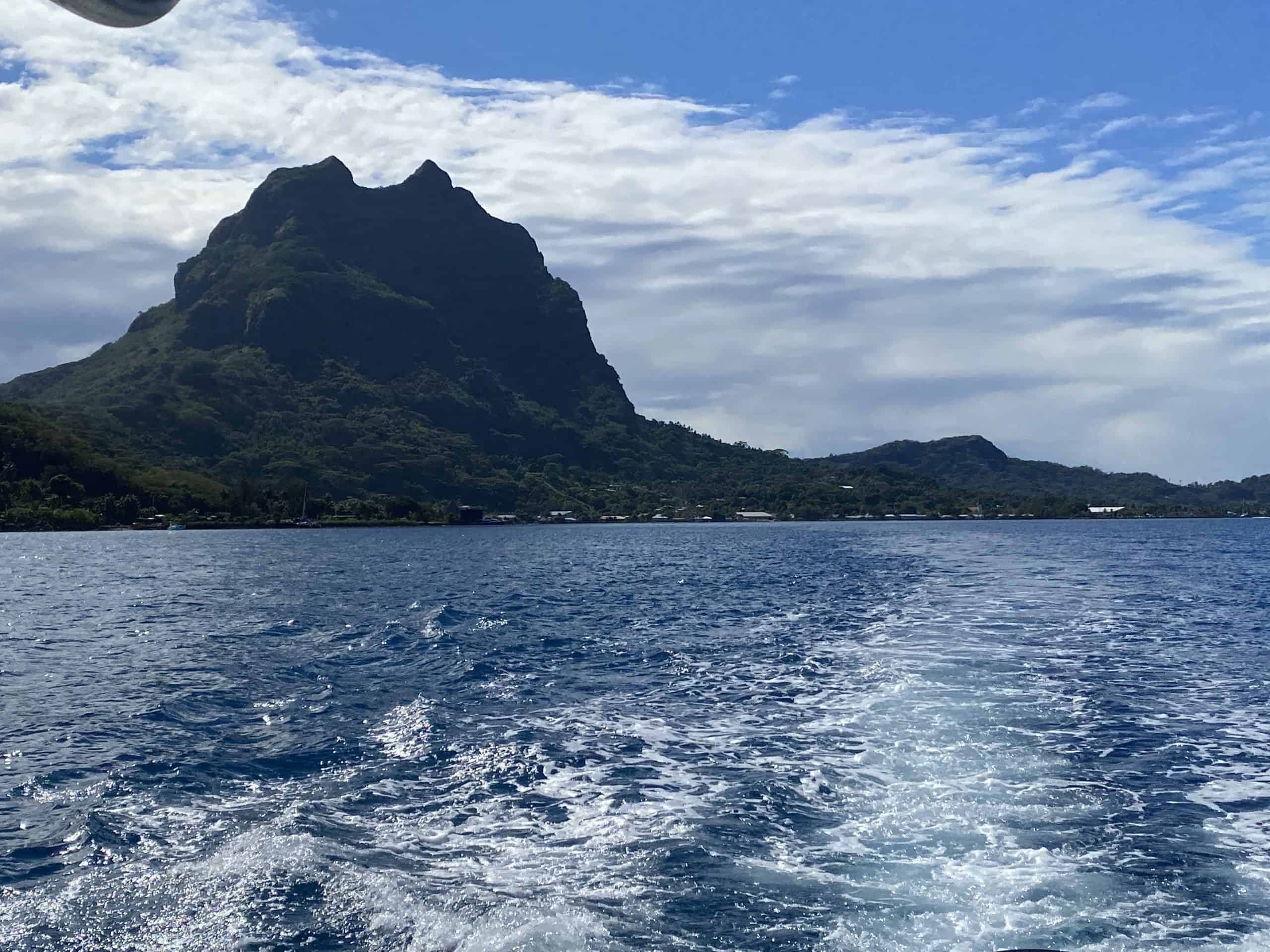 The view of the mainland from the water